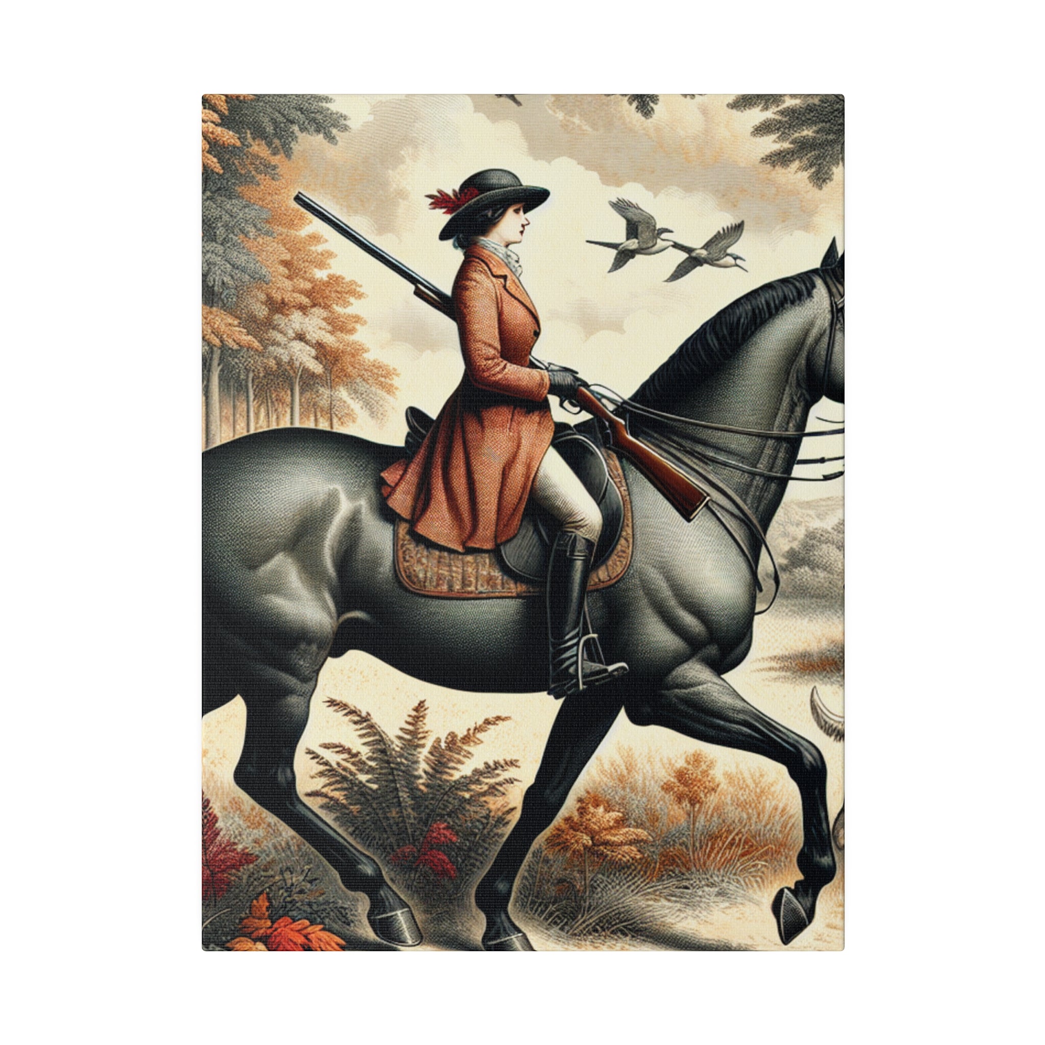"Hunting Impressions: Majestic Mastery Canvas Wall Art"