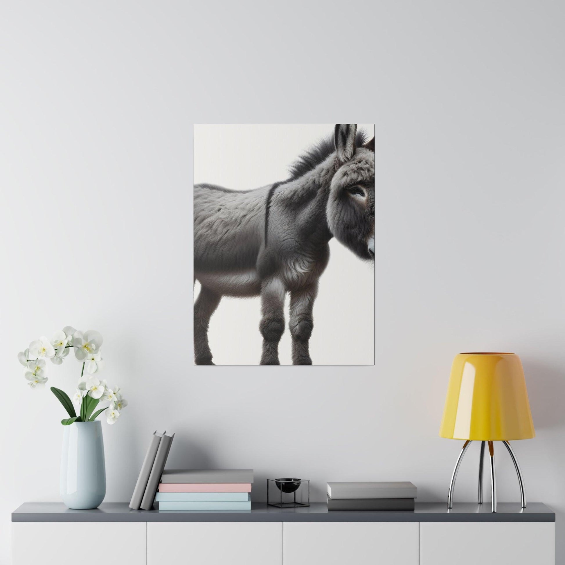 "Donkey Daydream: Majestic Canvas Wall Art" - The Alice Gallery