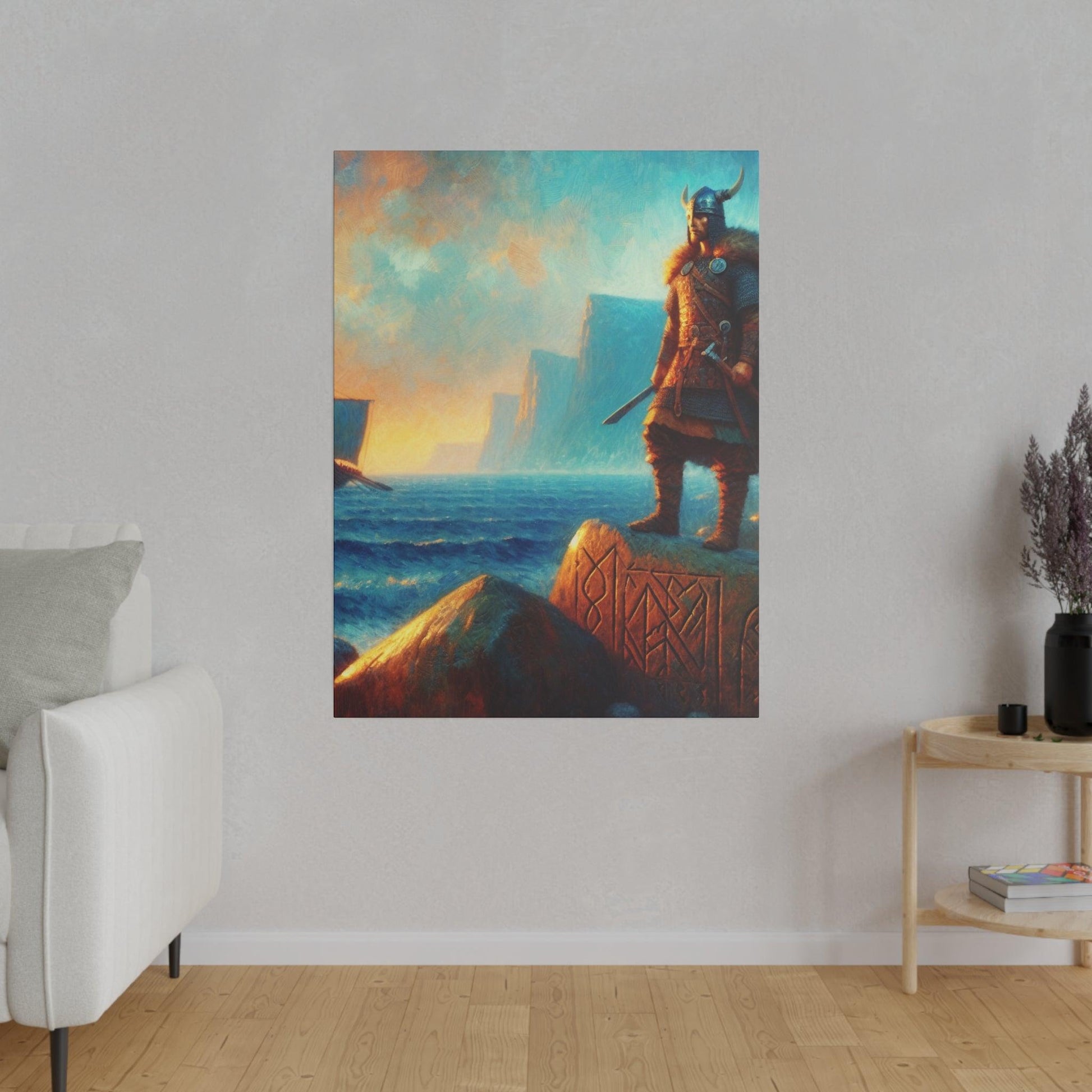 "Viking Valor: Majestic Canvas Wall Art" - The Alice Gallery