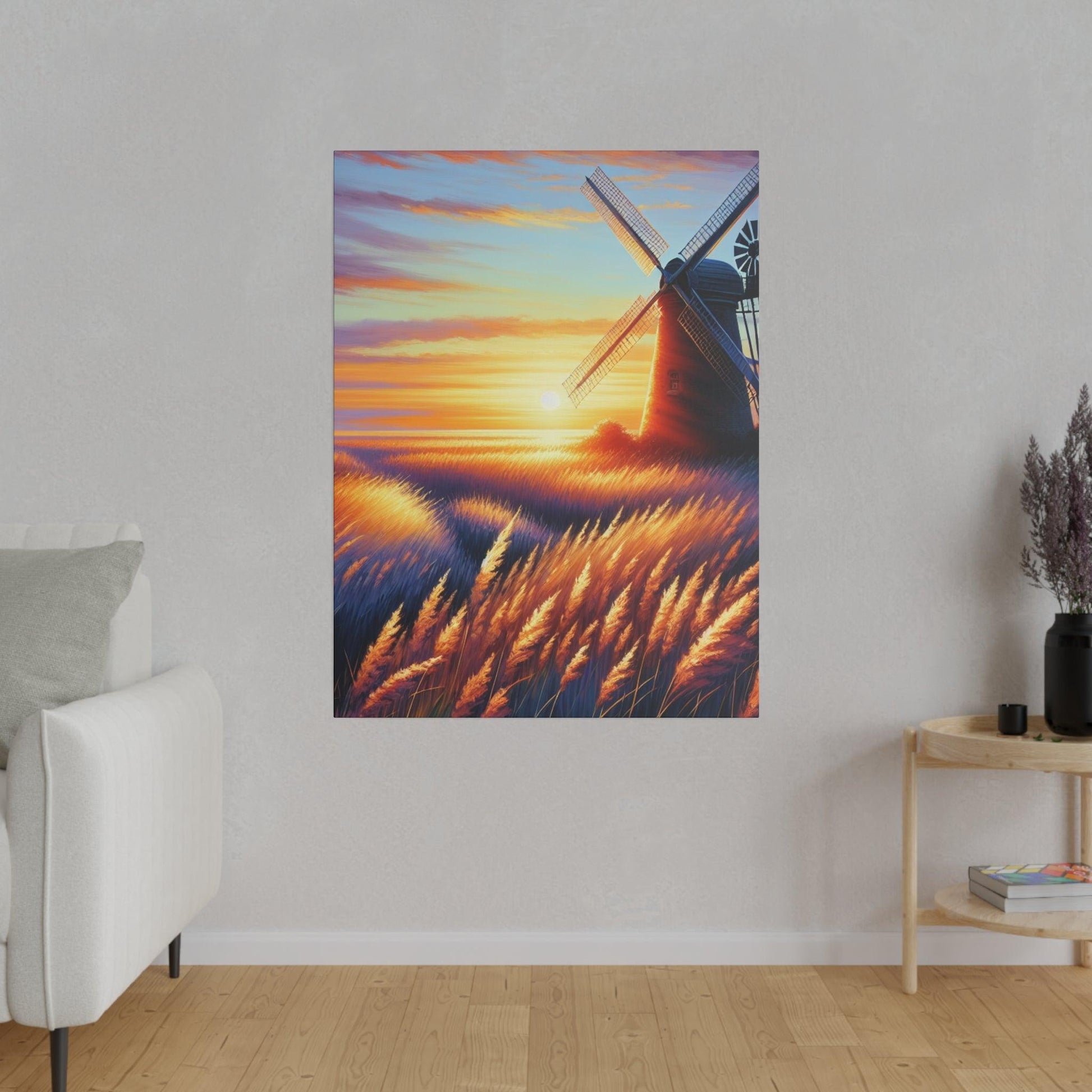 "Whispering Windmill - Expressive Canvas Wall Art" - The Alice Gallery