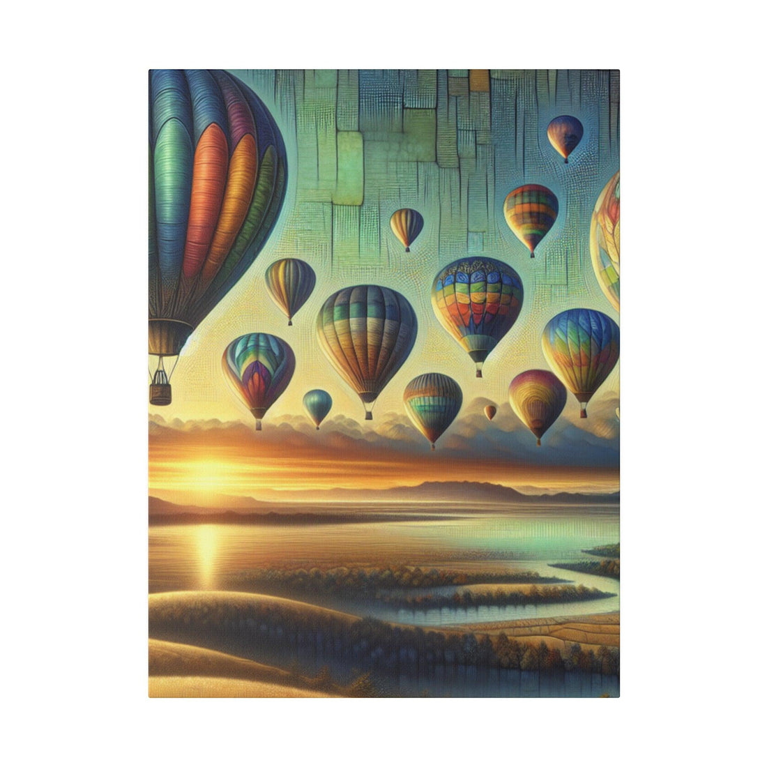 "Aloft Dreams: A Hot Air Balloon Canvas Wall Art Collection" - The Alice Gallery