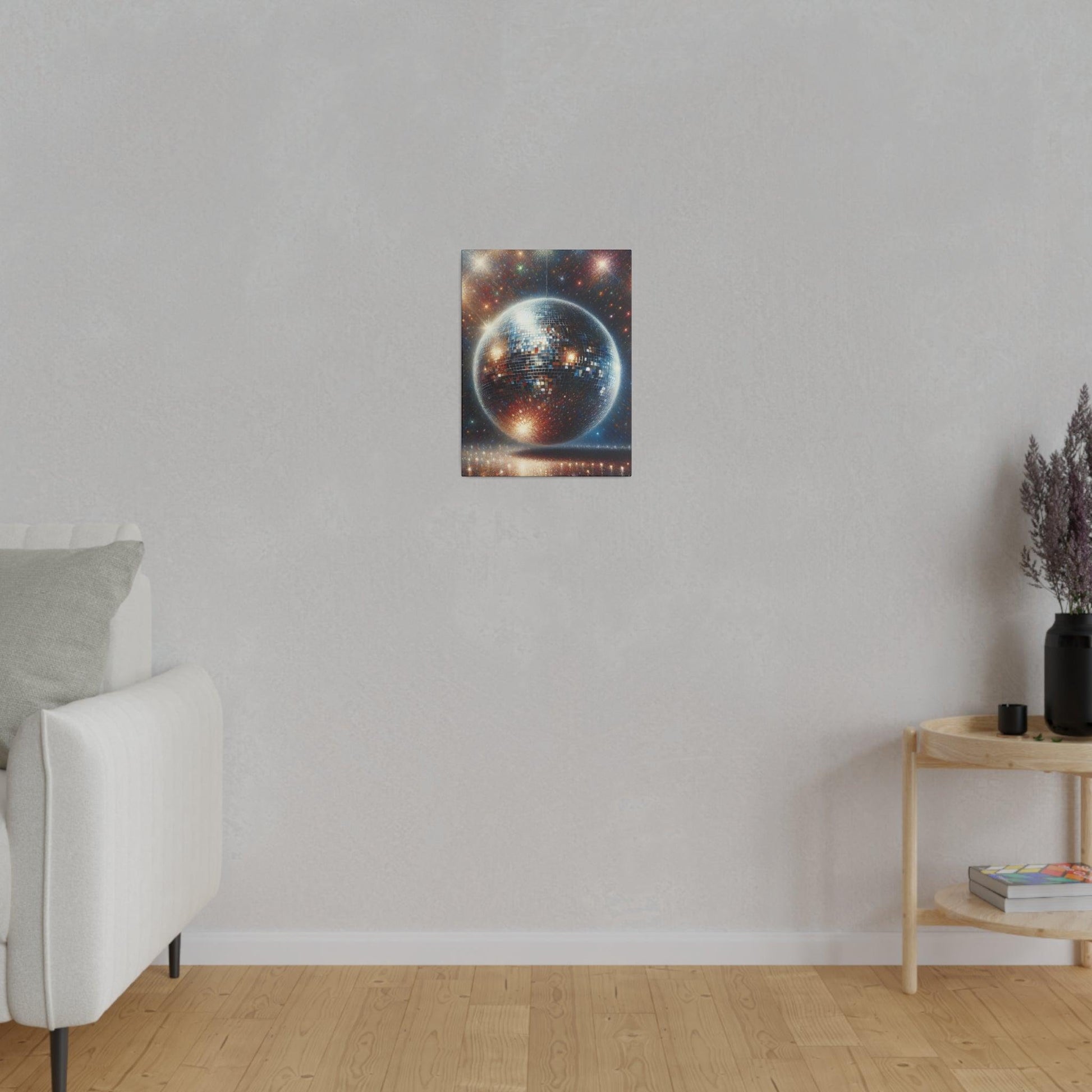 "Glitter Groove: Disco Ball Canvas Wall Art" - The Alice Gallery