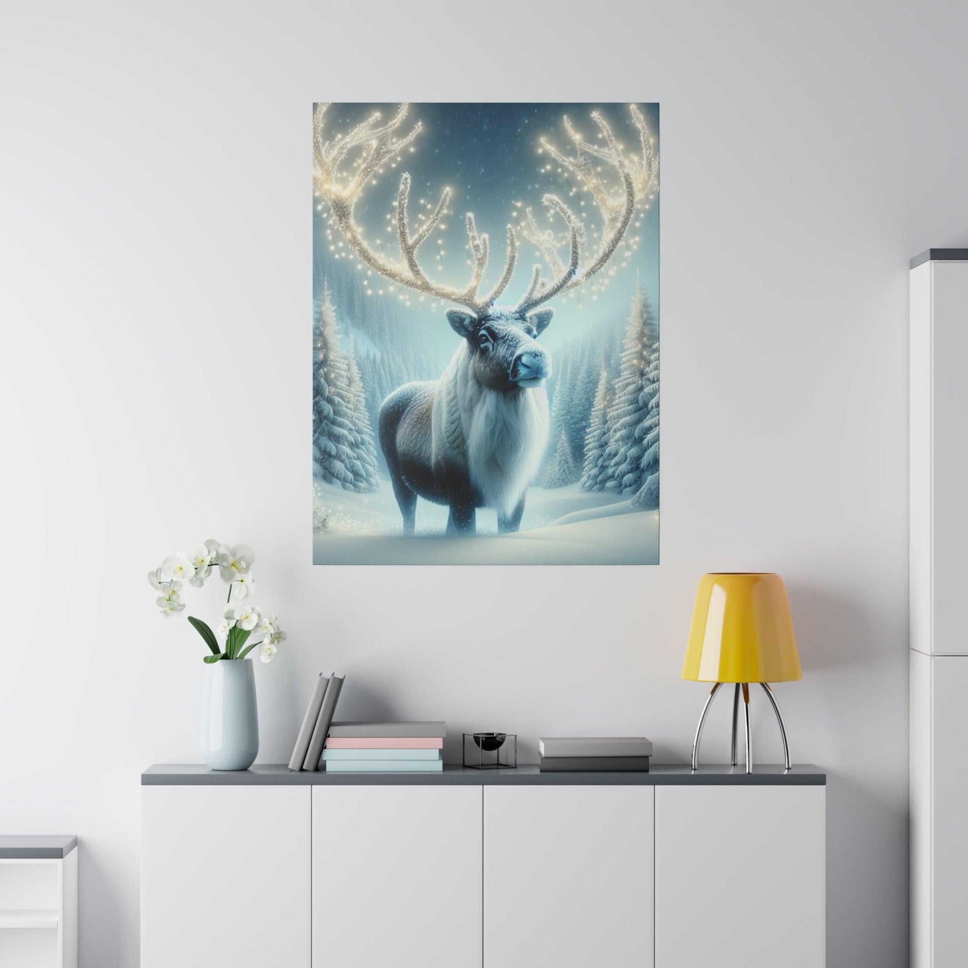 "Mystical Reindeer Voyage - Canvas Wall Art" - The Alice Gallery