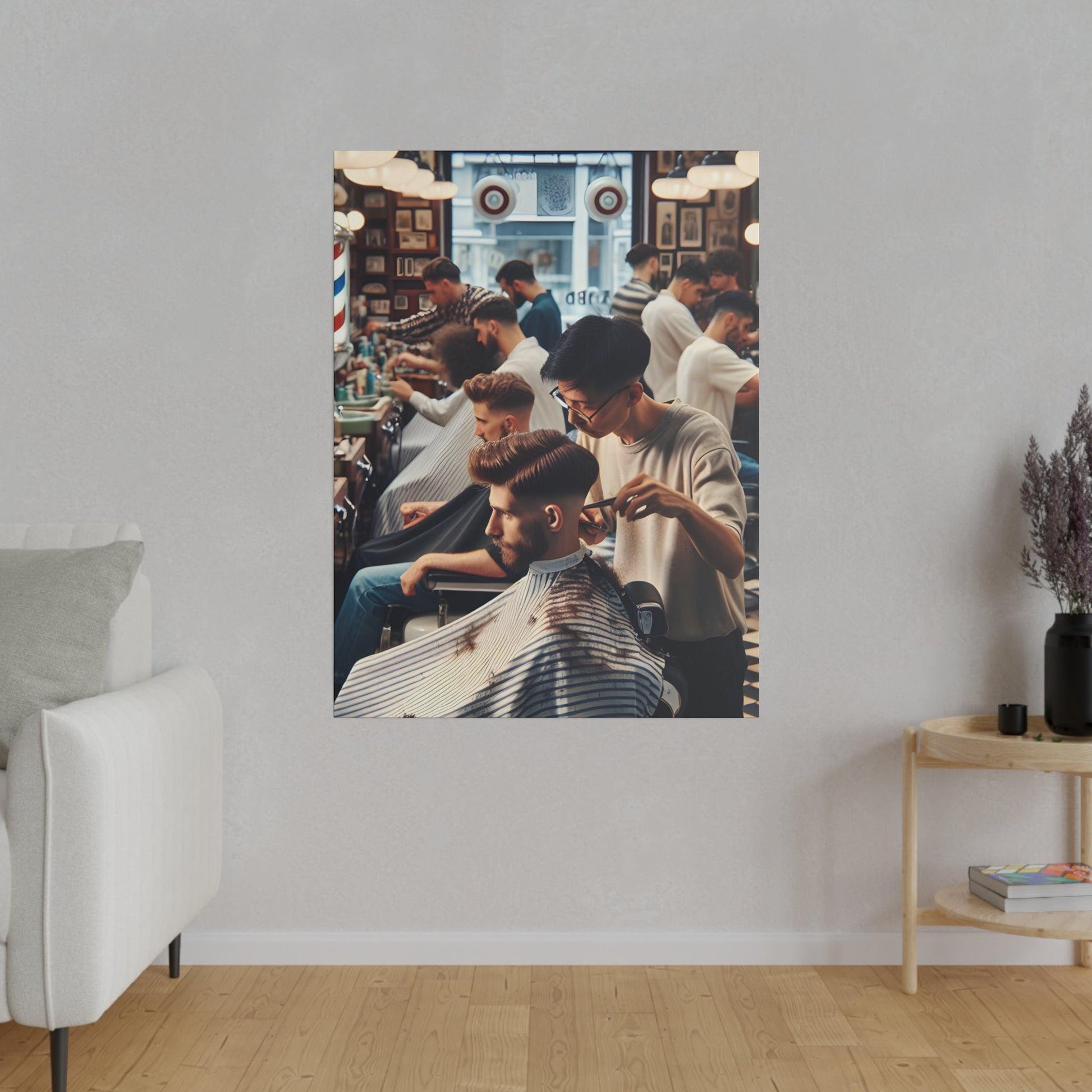 "Barber Shop Legacy: Tribute Wall Art Canvas" - The Alice Gallery