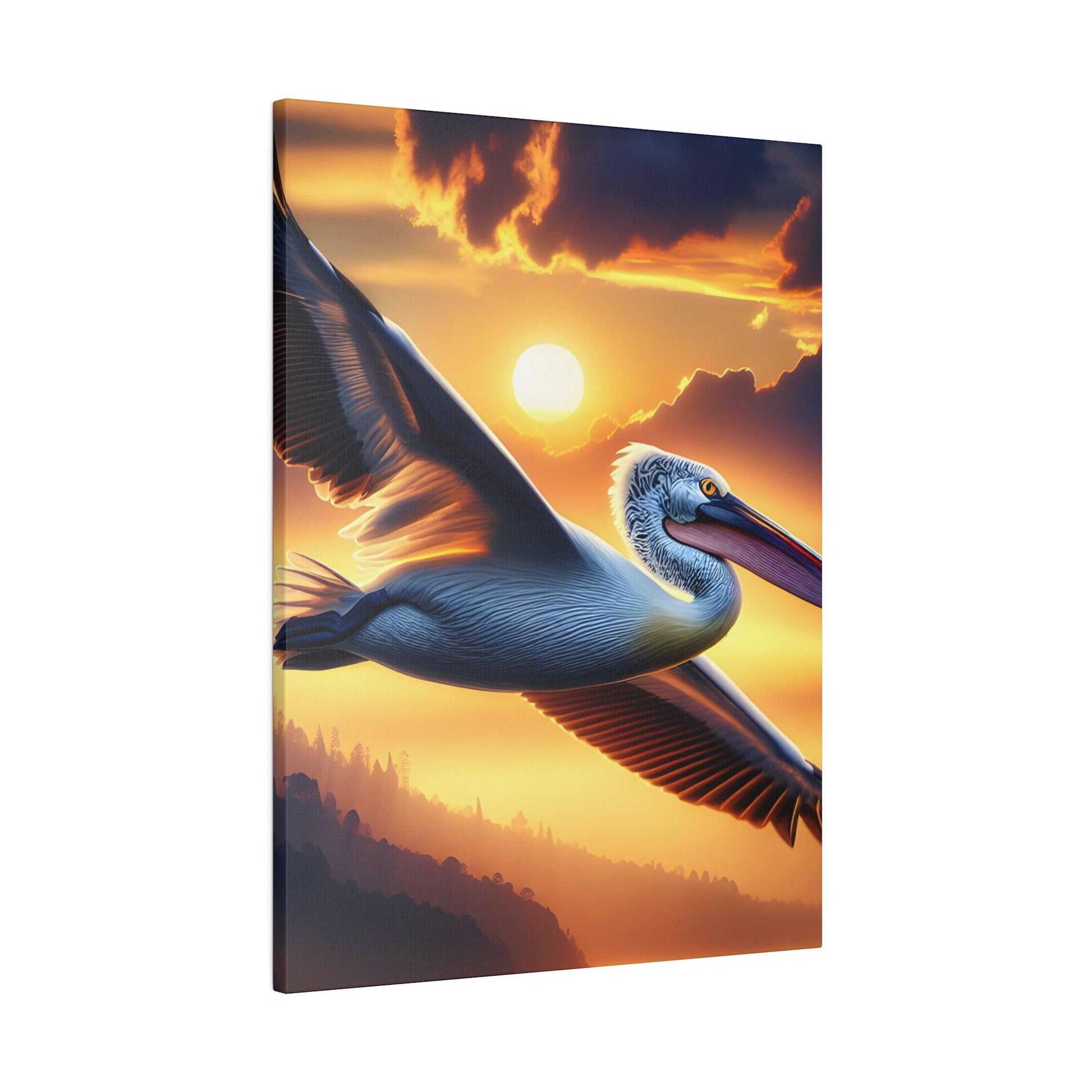 "Pelican Splendor: Stunning Canvas Wall Art" - The Alice Gallery