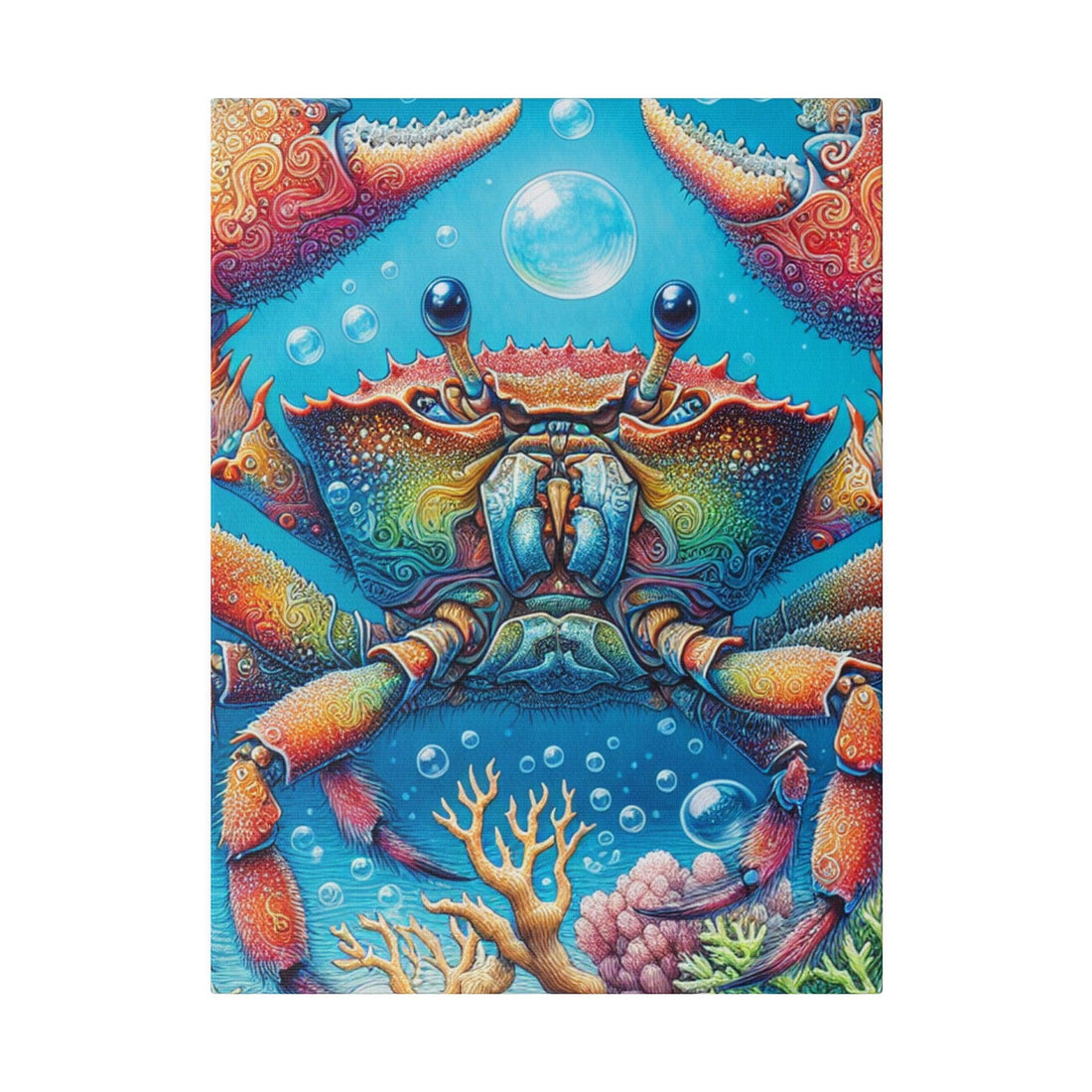 "Crab Connexion: Coastal Canvas Wall Art" - Canvas - The Alice Gallery
