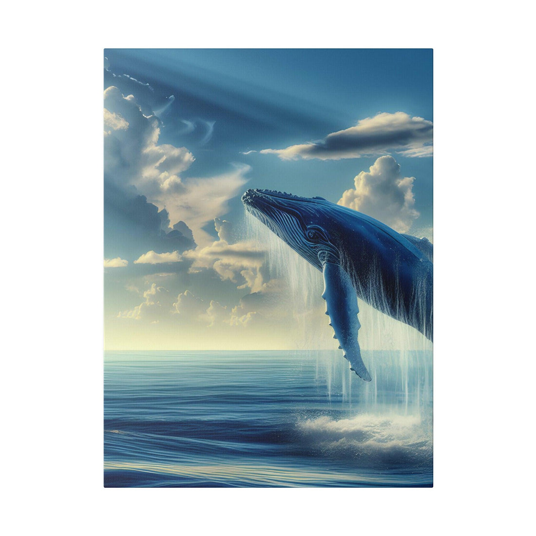 "Whale Wonders - Illuminated Canvas Wall Art" - The Alice Gallery