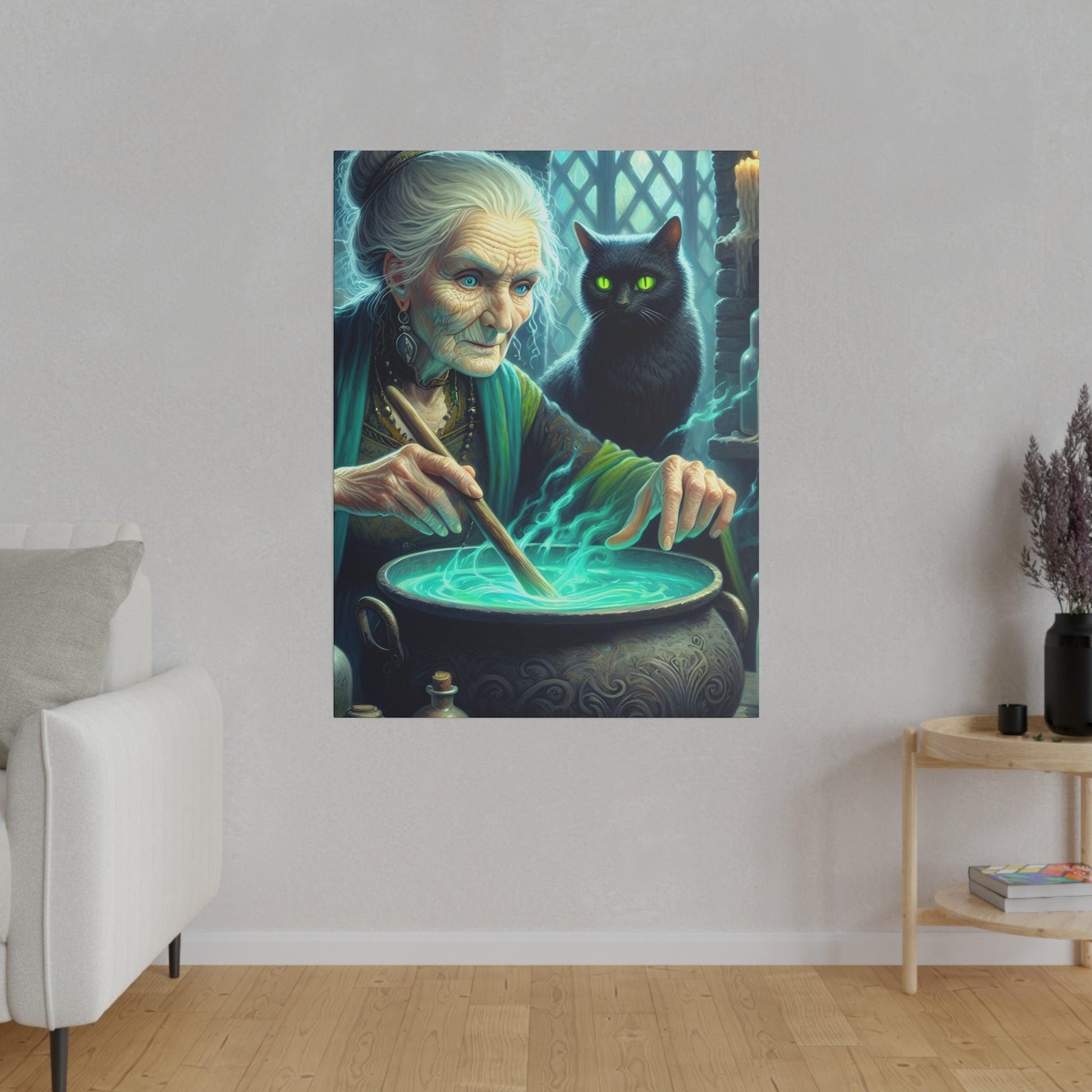 "Witchcraft Whispers: Enchanting Canvas Wall Art" - The Alice Gallery