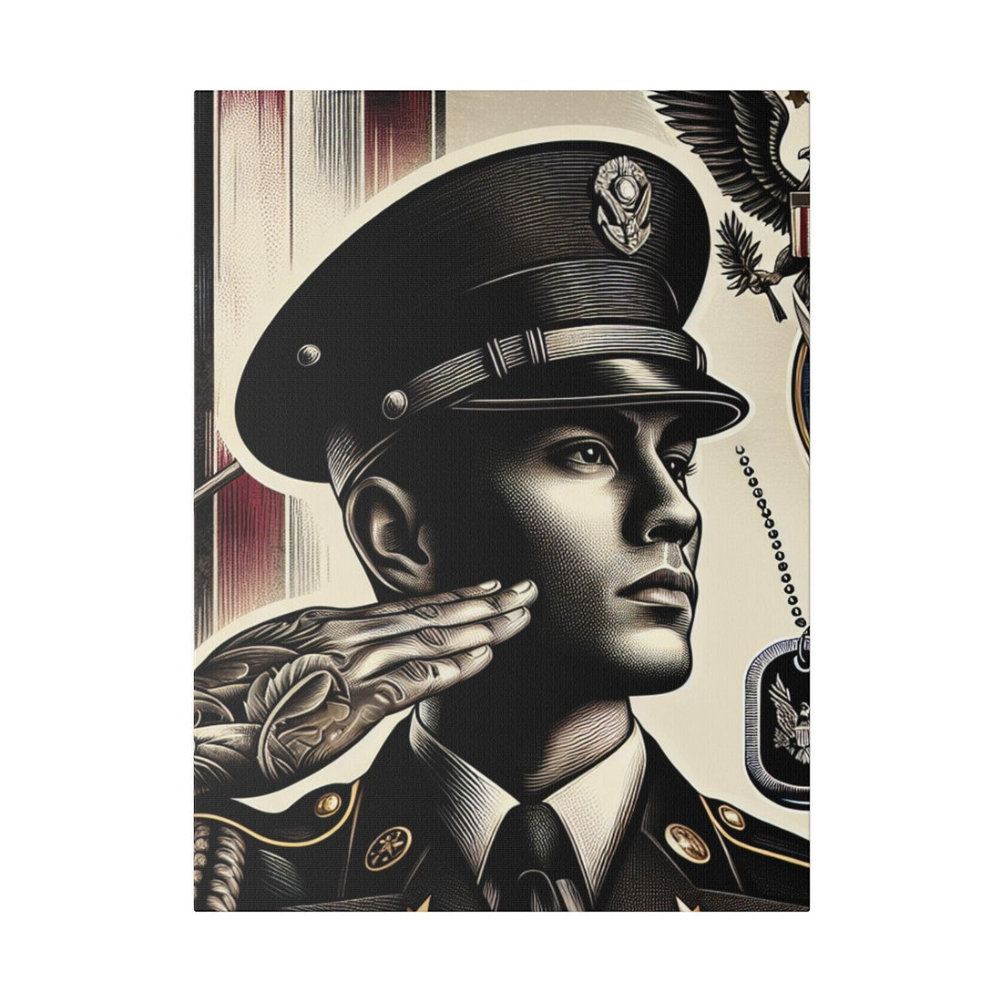 "Battlefront Elegance: Military Inspired Canvas Wall Art" - The Alice Gallery