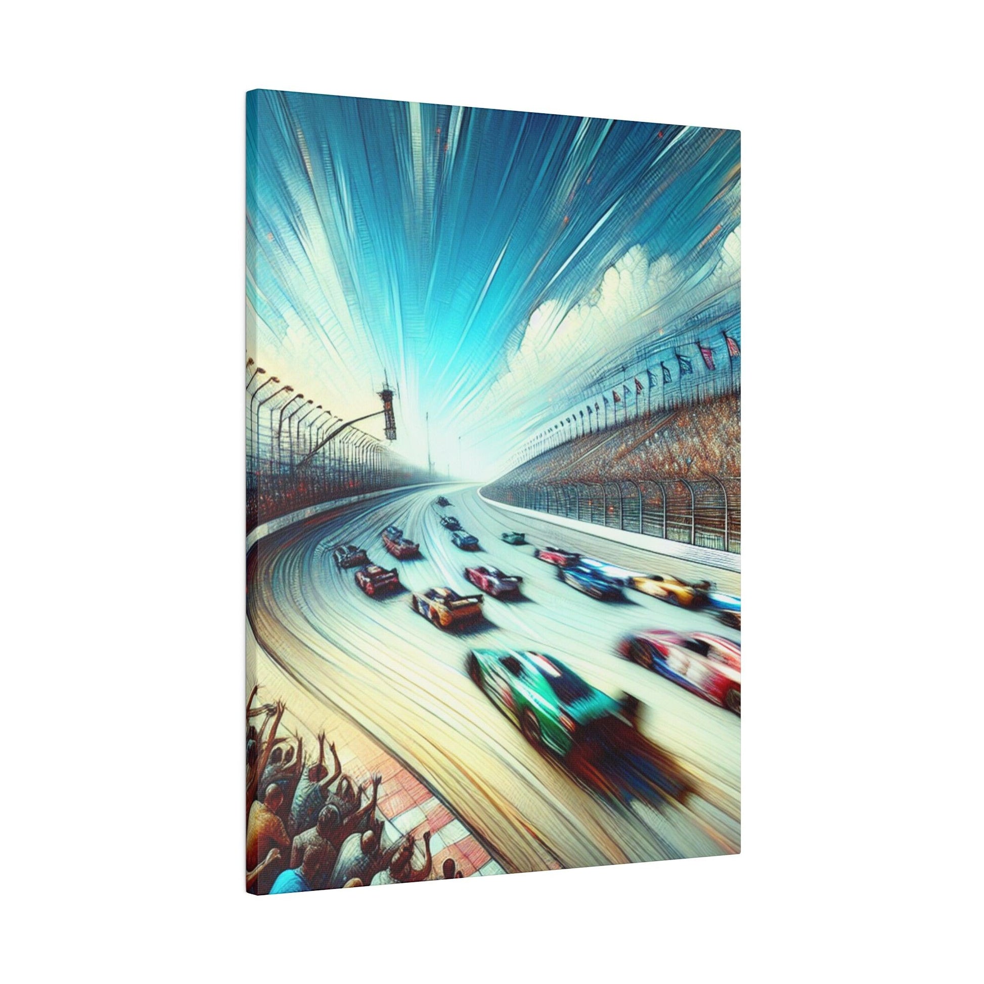 "Race Track Rhapsody: A Canvas Wall Art Experience" - The Alice Gallery