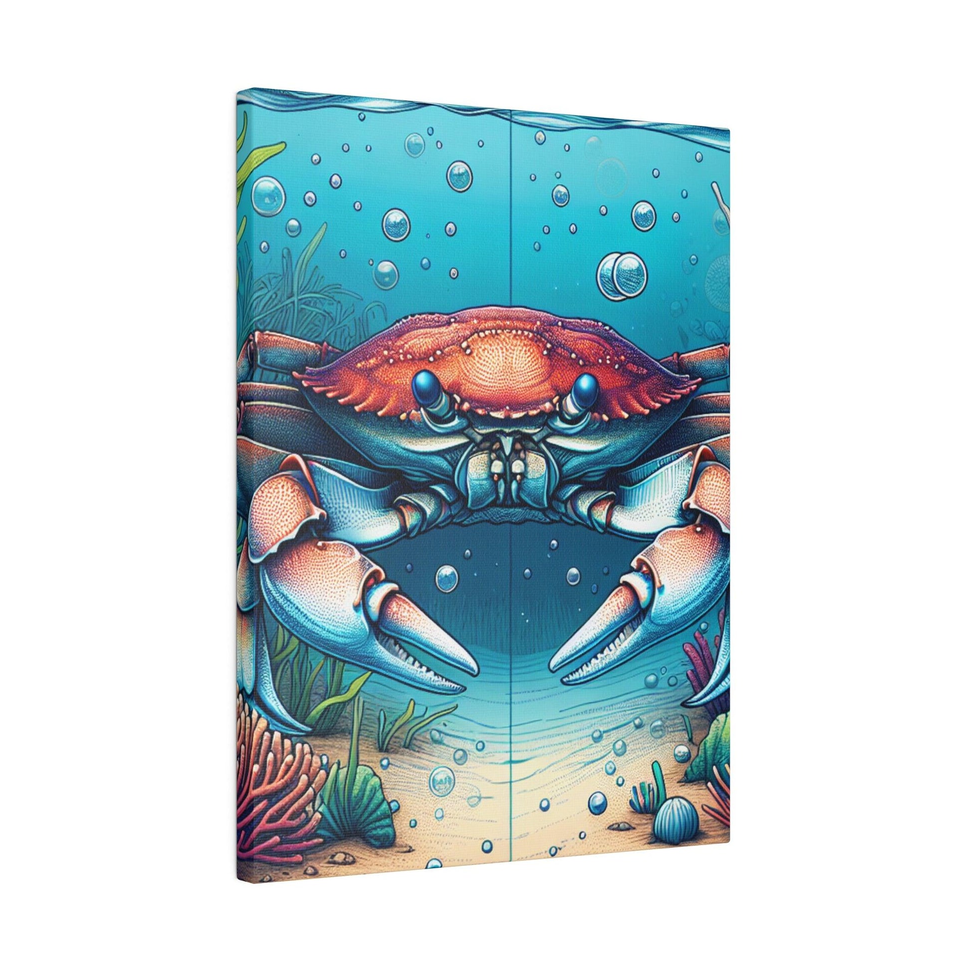 "Crustacean Elegance: The Crab Canvas Masterpiece" - Canvas - The Alice Gallery