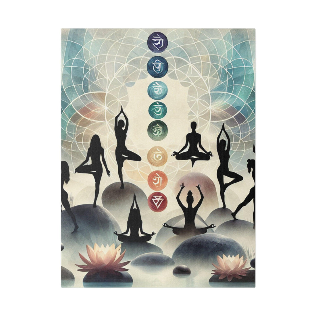 "Serenity Spectrum: Yoga Inspired Canvas Wall Art" - The Alice Gallery