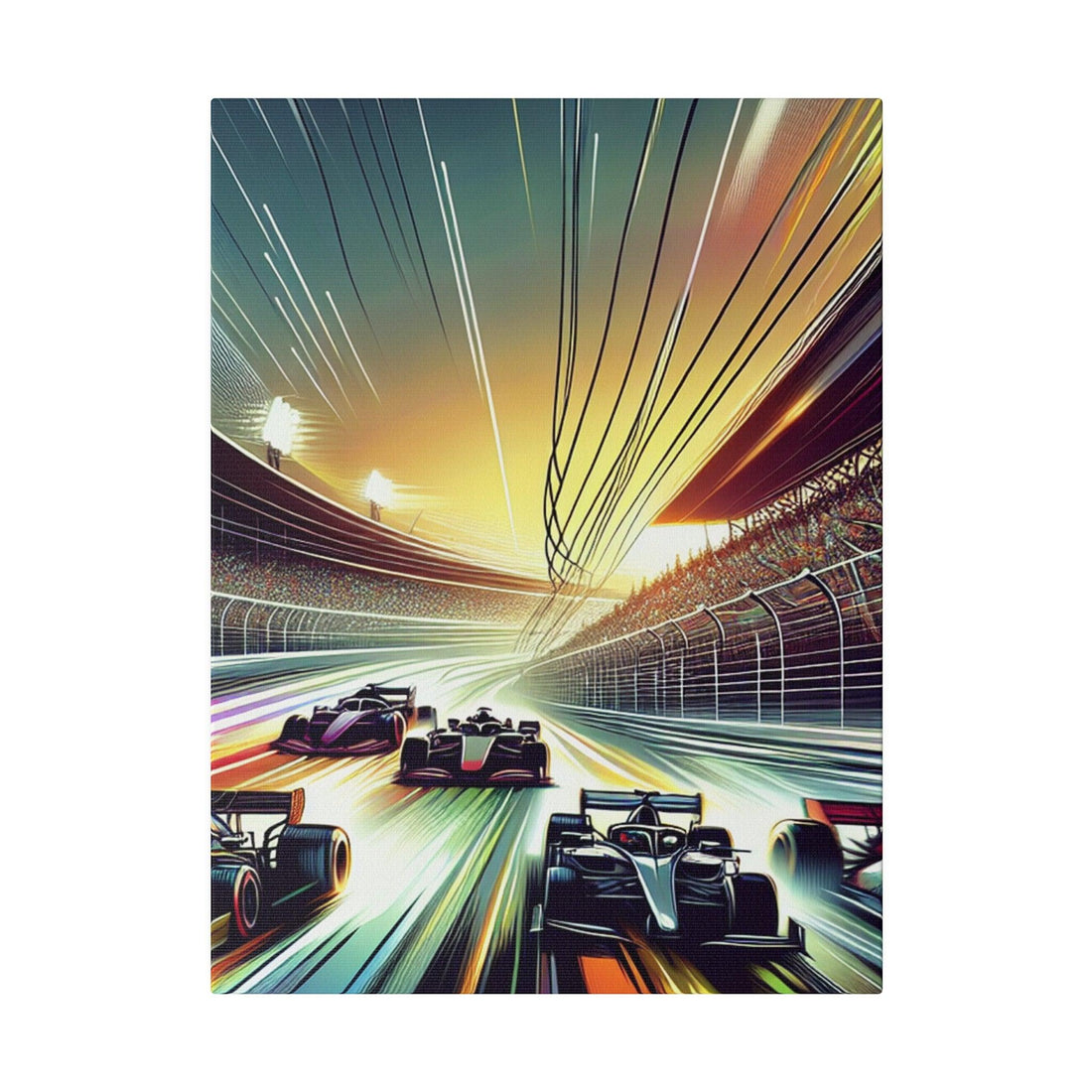 "Velocity Visions: Race Track Canvas Wall Art" - The Alice Gallery