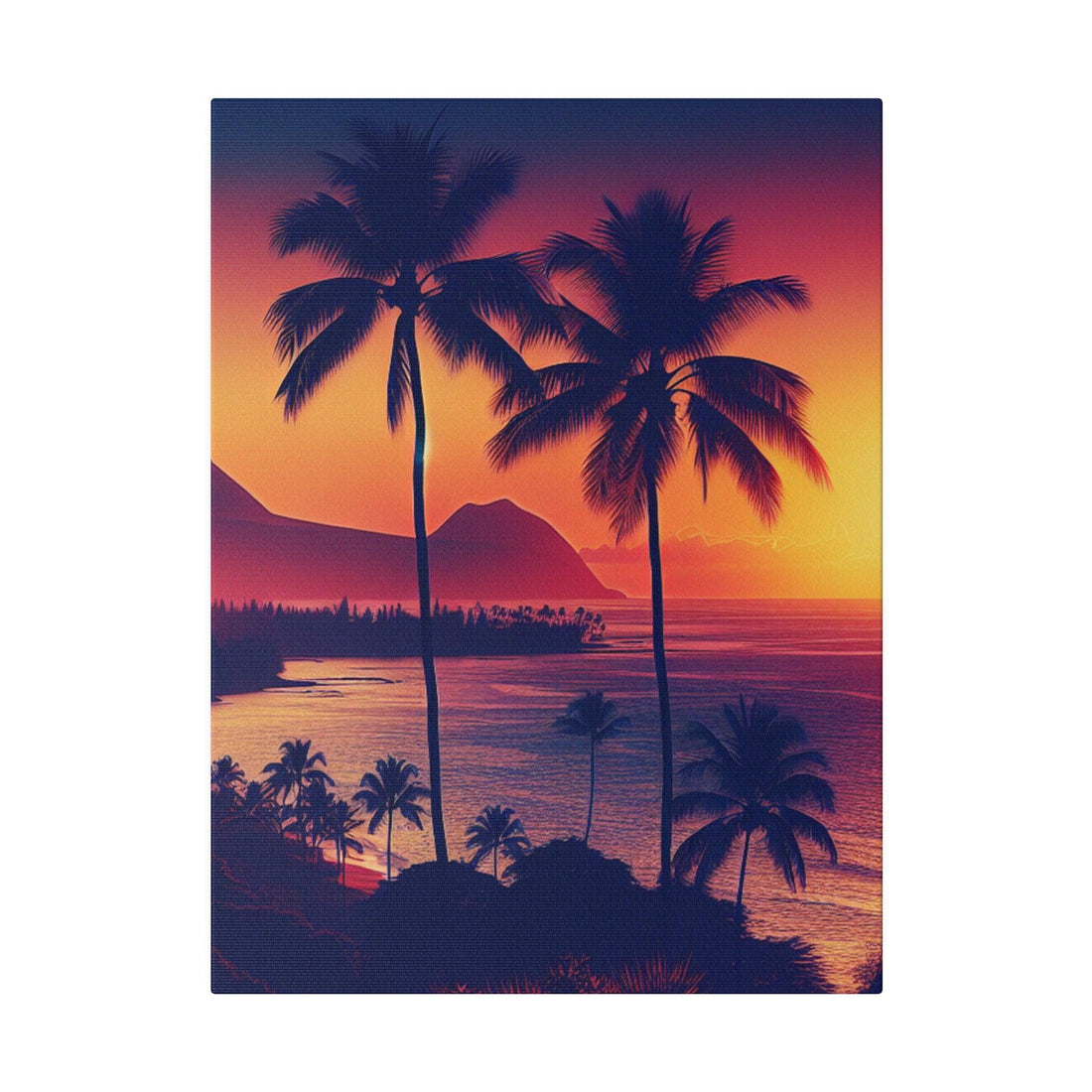 "Hawaiian Paradise in Pigment: Canvas Wall Art Collection" - Canvas - The Alice Gallery