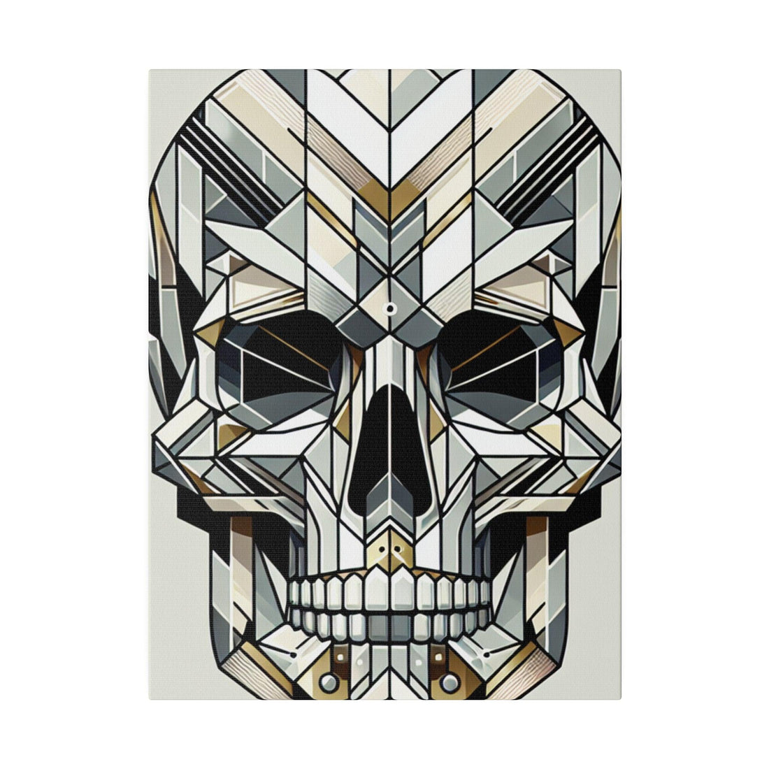 "Skull Whispers: Ethereal Canvas Wall Art" - The Alice Gallery