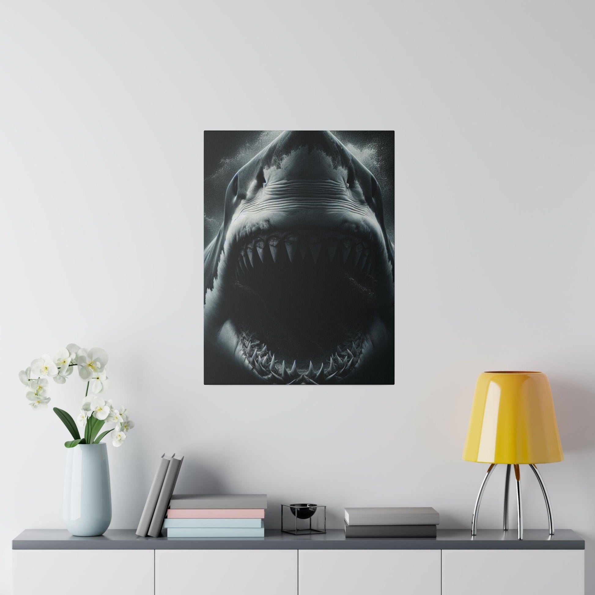 "Shark Majesty - Captivating Canvas Wall Art" - The Alice Gallery