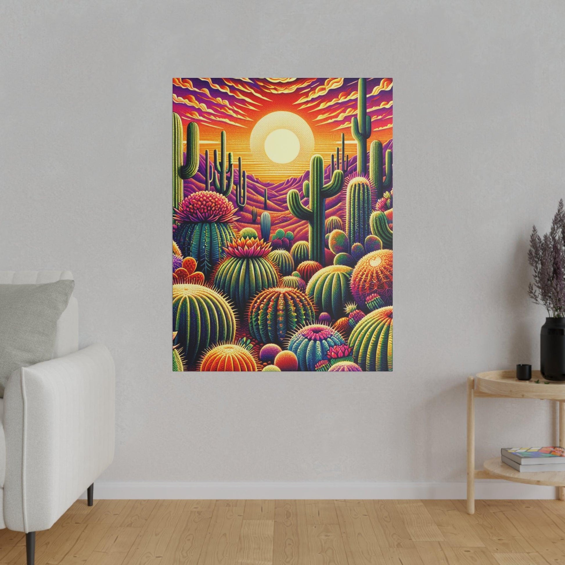 "Cactus Dreamscape: Captivating Canvas Wall Art" - The Alice Gallery