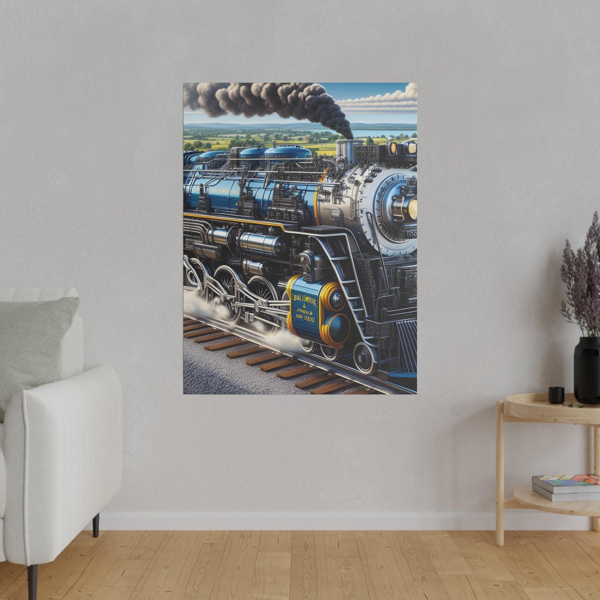 "Journey Tracks: Train-Inspired Canvas Wall Art" - The Alice Gallery