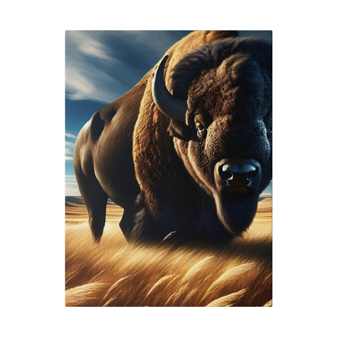 "Buffalo Majesty - The Unleashed Spirit Canvas Art" - The Alice Gallery