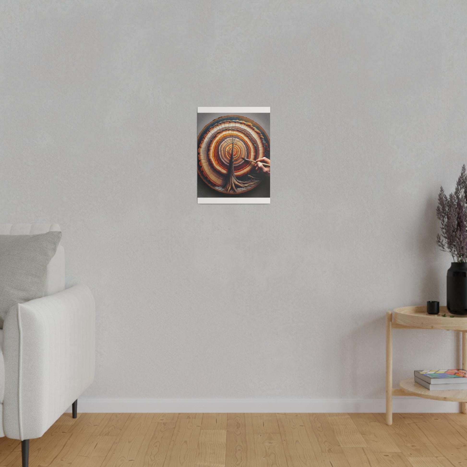 "Rings of Time: Tree Ring Canvas Wall Art" - The Alice Gallery