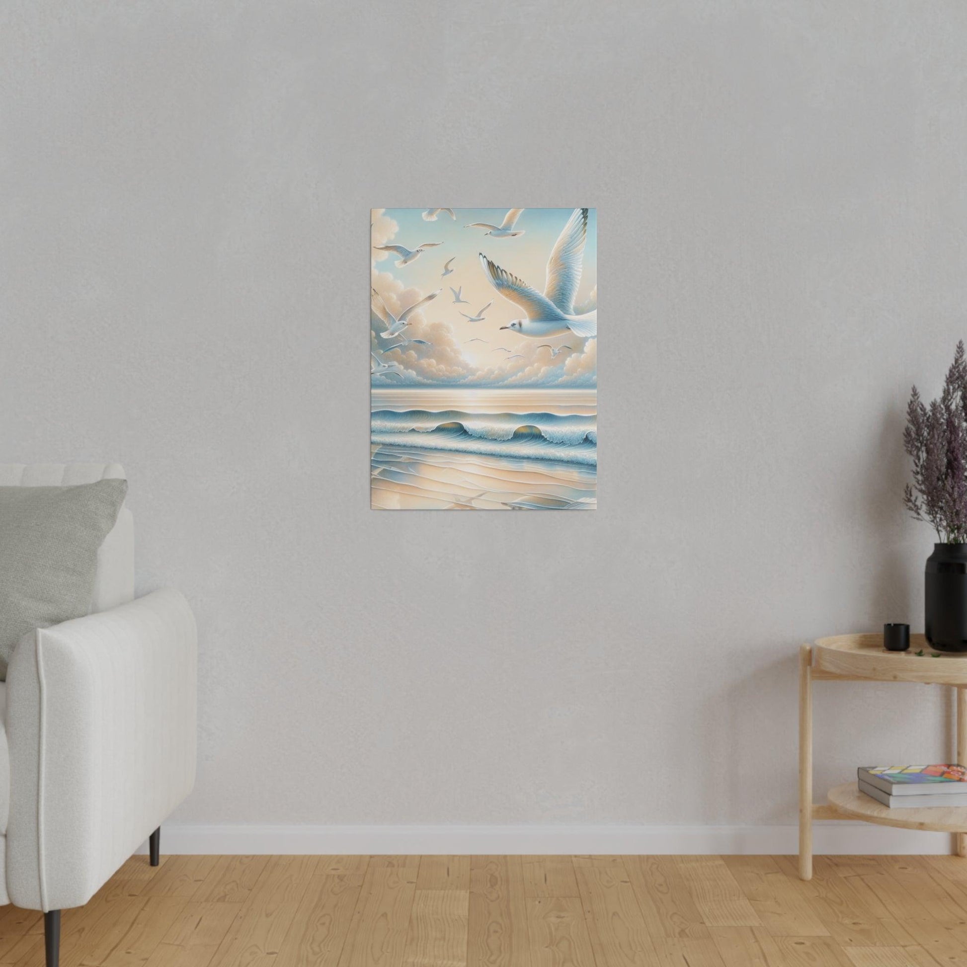 "Seagull Symphony Canvas Wall Art" - The Alice Gallery