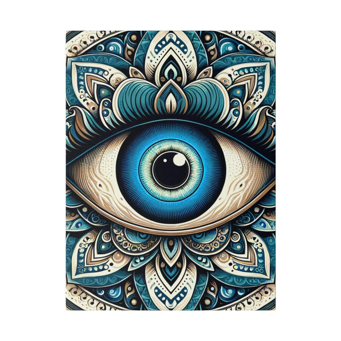 "Evil Eye Mystique: A Mesmerizing Canvas Wall Art Masterpiece" - The Alice Gallery