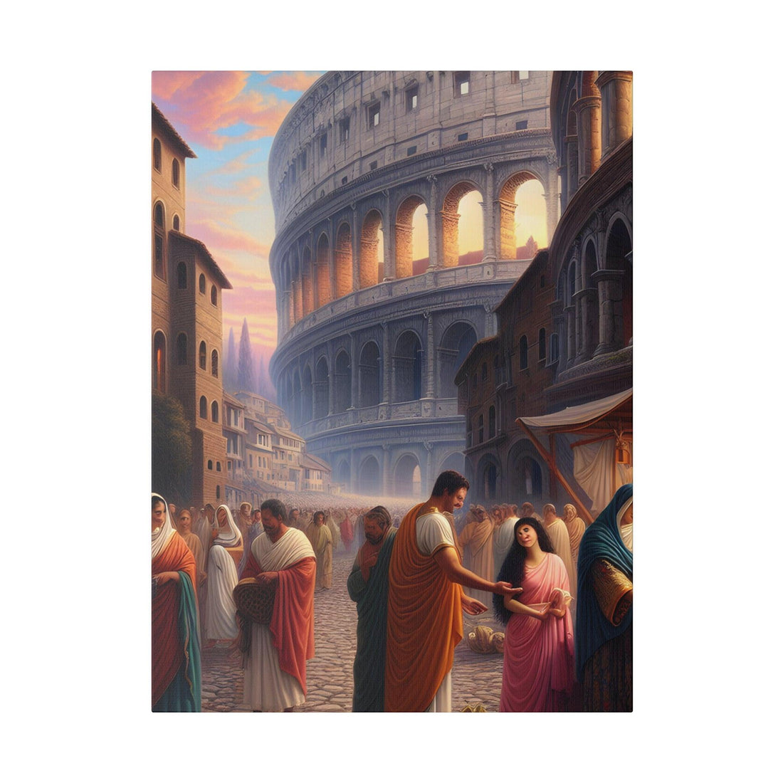 "Romantic Rhapsody of Rome: Timeless Canvas Wall Art" - The Alice Gallery