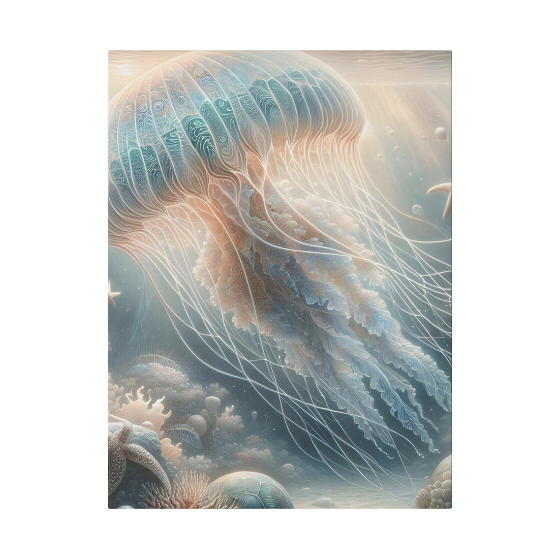 "Ocean Whispers: Jellyfish Dream Canvas Wall Art" - The Alice Gallery