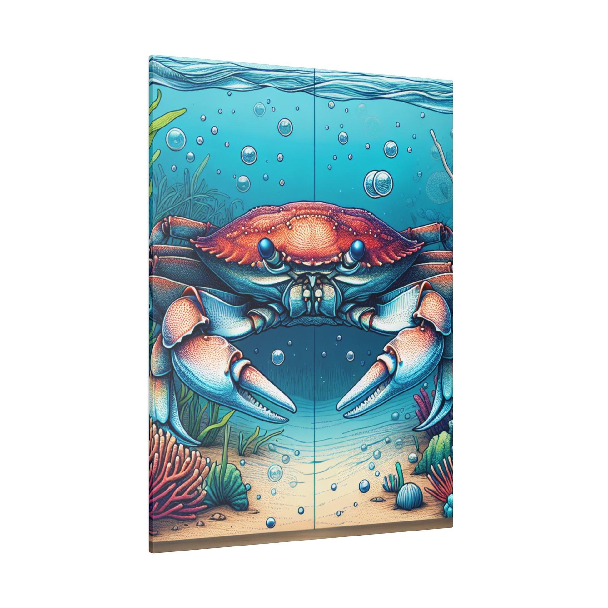 "Crustacean Elegance: The Crab Canvas Masterpiece" - Canvas - The Alice Gallery