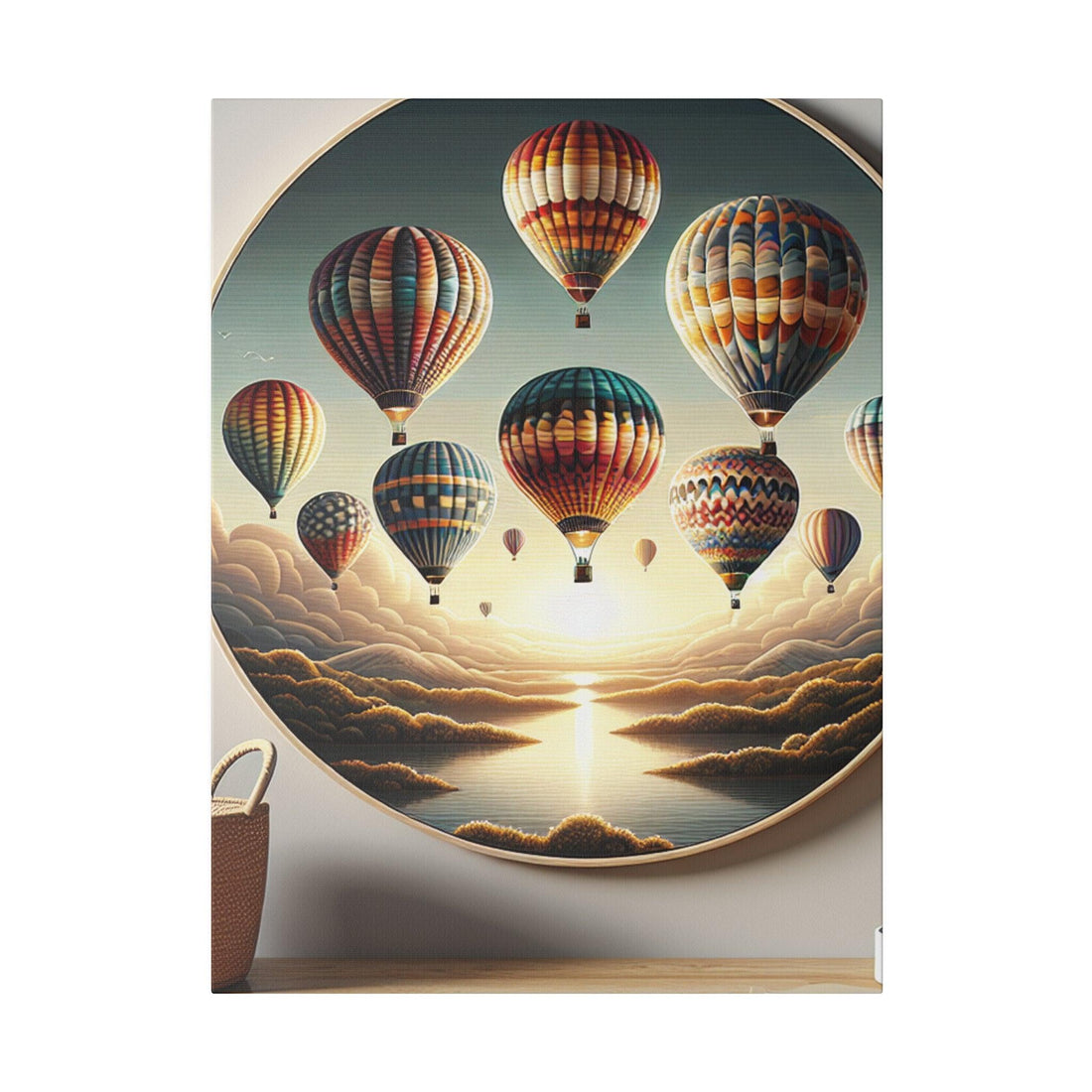 "Skyward Dreams: Hot Air Balloon Canvas Wall Art" - The Alice Gallery