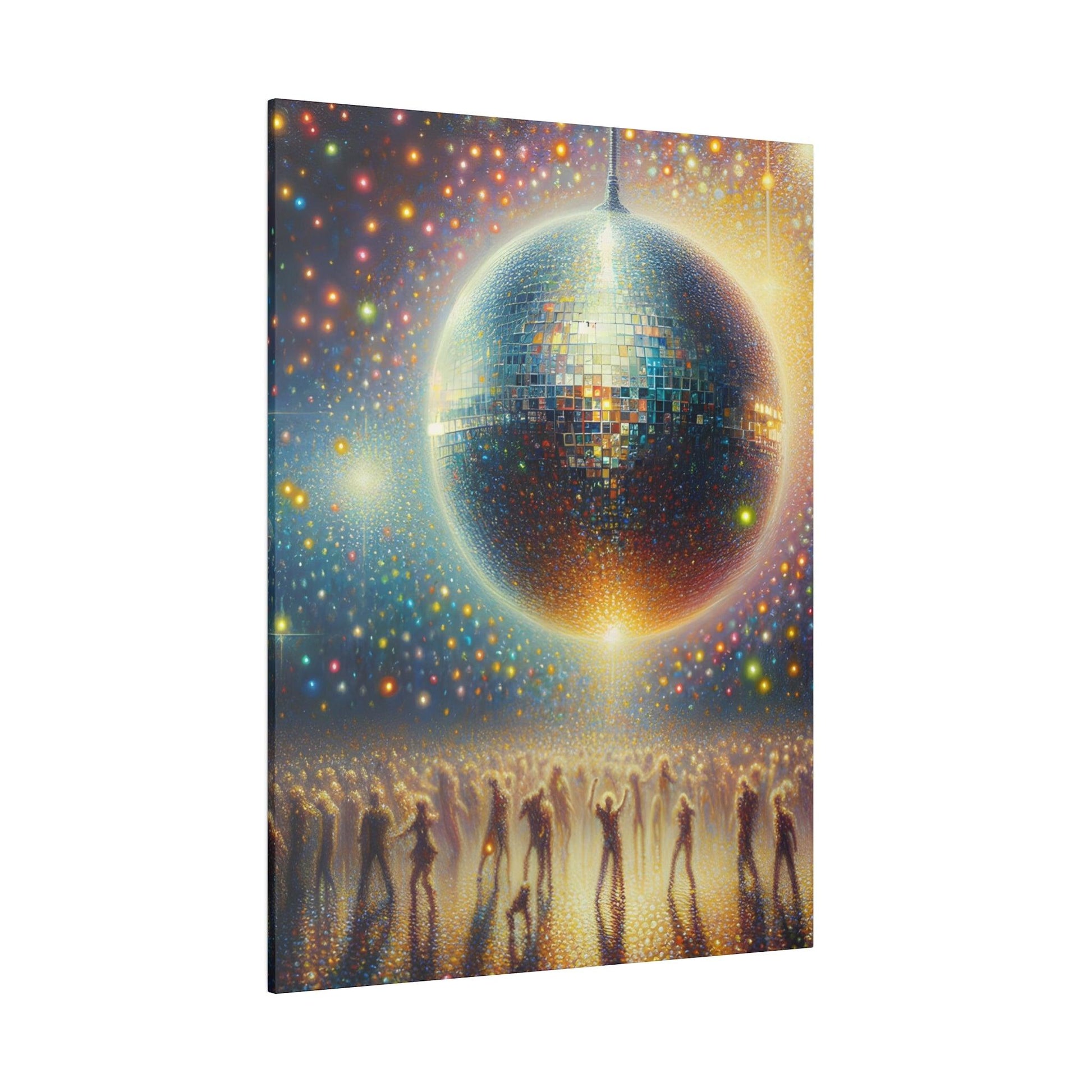 "Glitter Groove: Disco Ball Infused Canvas Wall Art" - The Alice Gallery