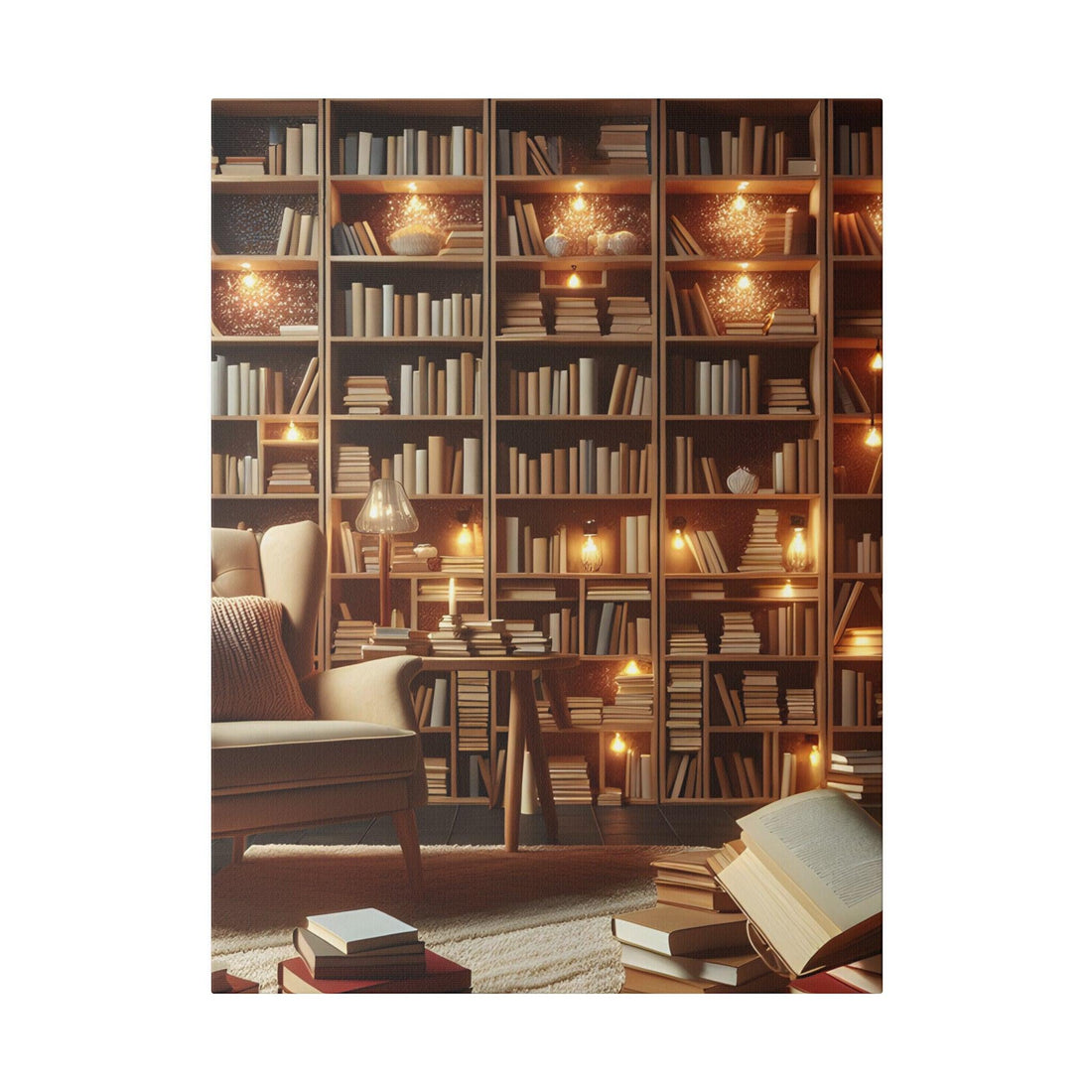 "Booklore Bliss Canvas Wall Art" - The Alice Gallery