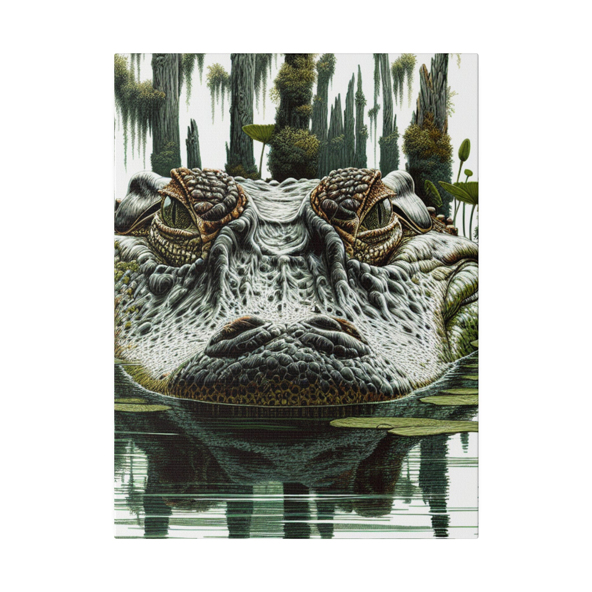"Alligator Majesty: Exquisite Canvas Wall Art"