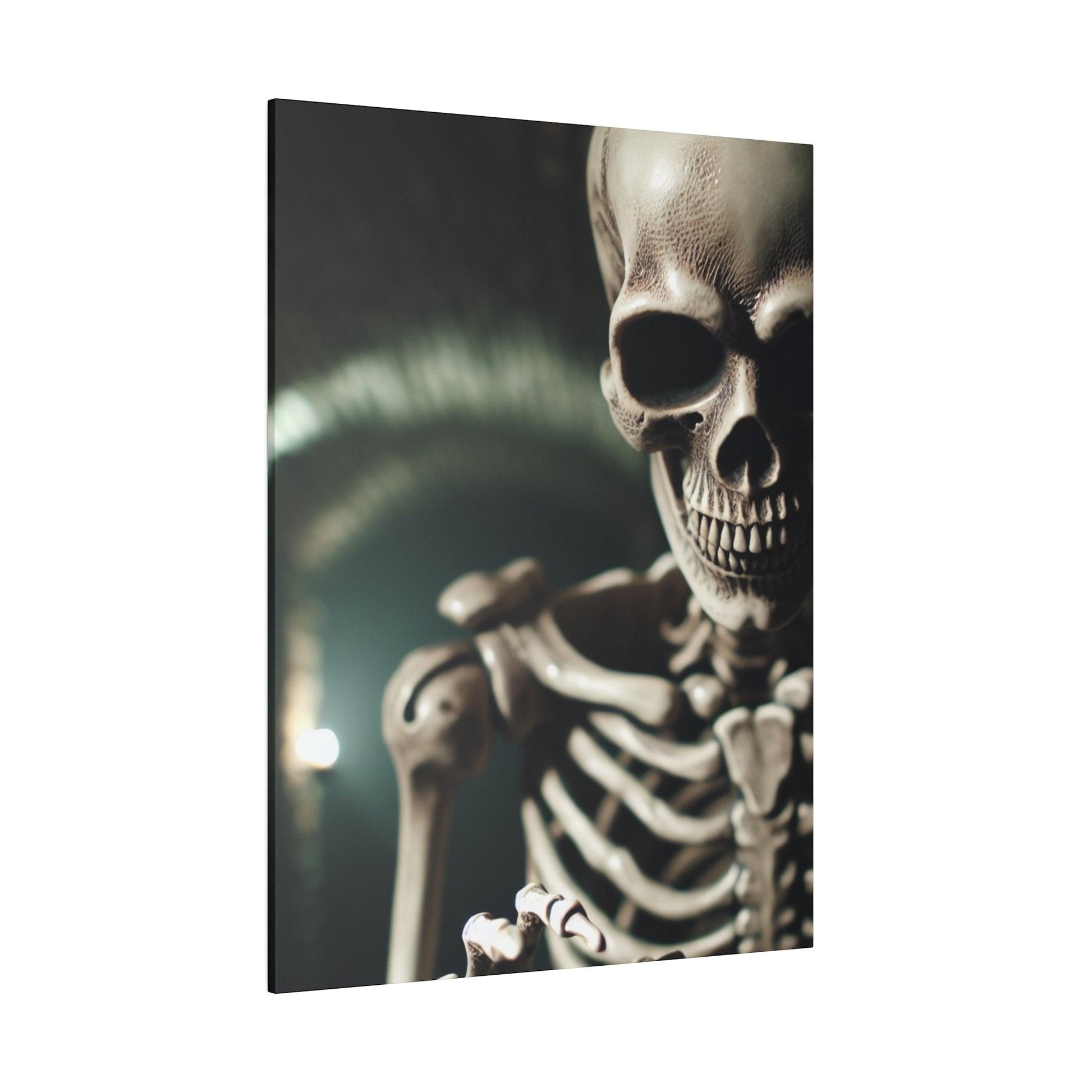"Skeleton Whispers: Ethereal Canvas Wall Art" - The Alice Gallery