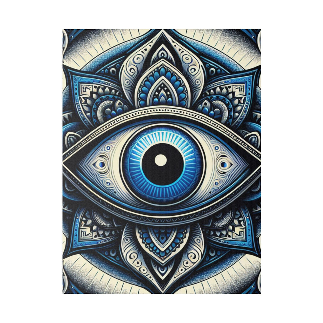 "Guardian Gaze: Evil Eye Inspired Canvas Wall Art" - Canvas - The Alice Gallery