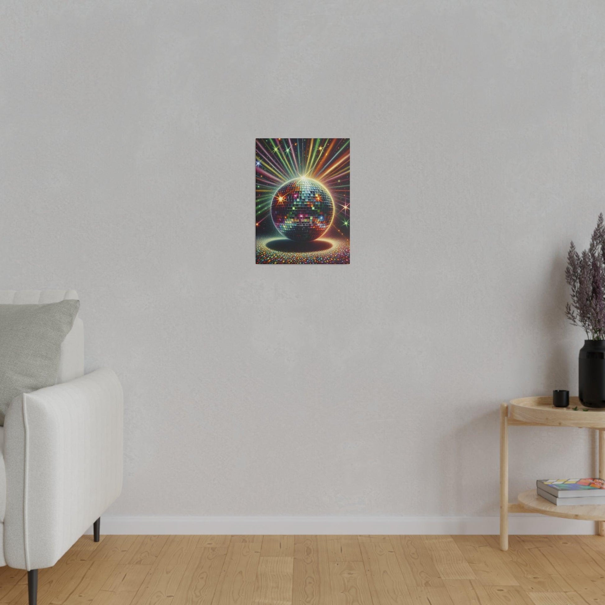 "Glitter Groove: The Disco Ball Canvas Wall Art" - The Alice Gallery