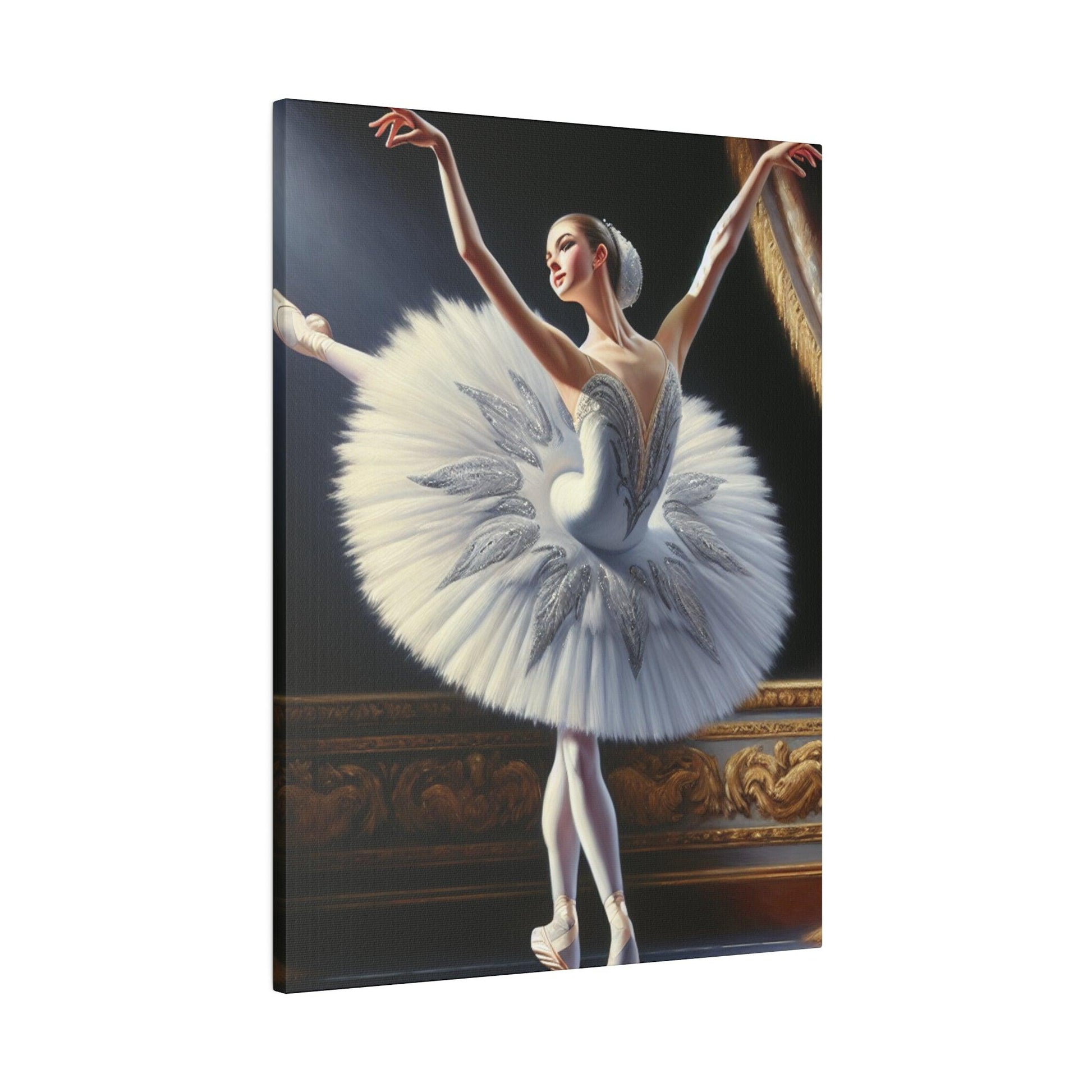"Ballet Bliss: Ballerina Elegance Canvas Wall Art" - The Alice Gallery