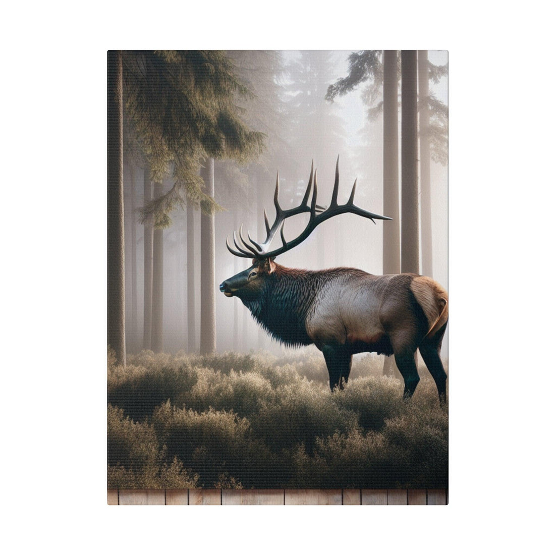 "Elk Elegance: Majestic Wilderness Canvas Wall Art" - The Alice Gallery