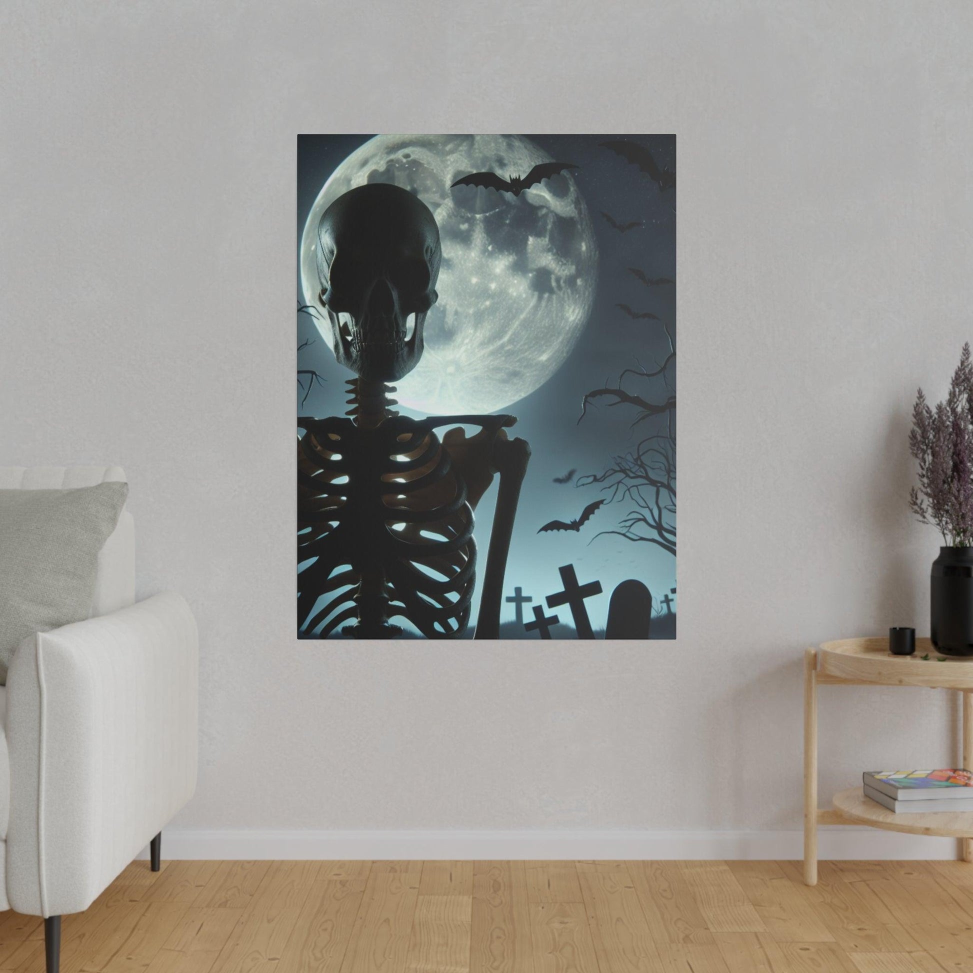 "Skeleton Whispers" Canvas Wall Art - The Alice Gallery