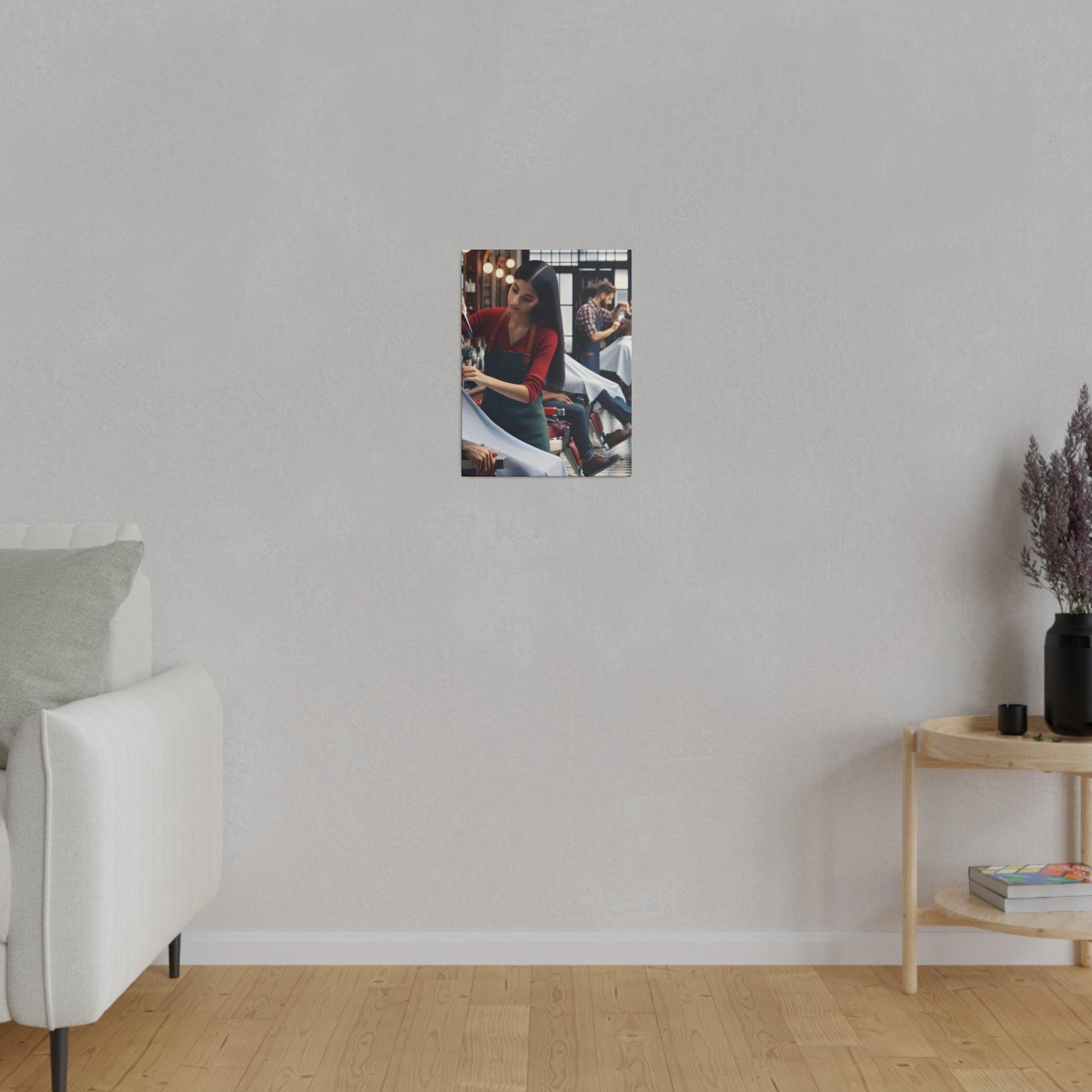 "Inspirations Styled: Barber Shop Charm Canvas Wall Art" - The Alice Gallery