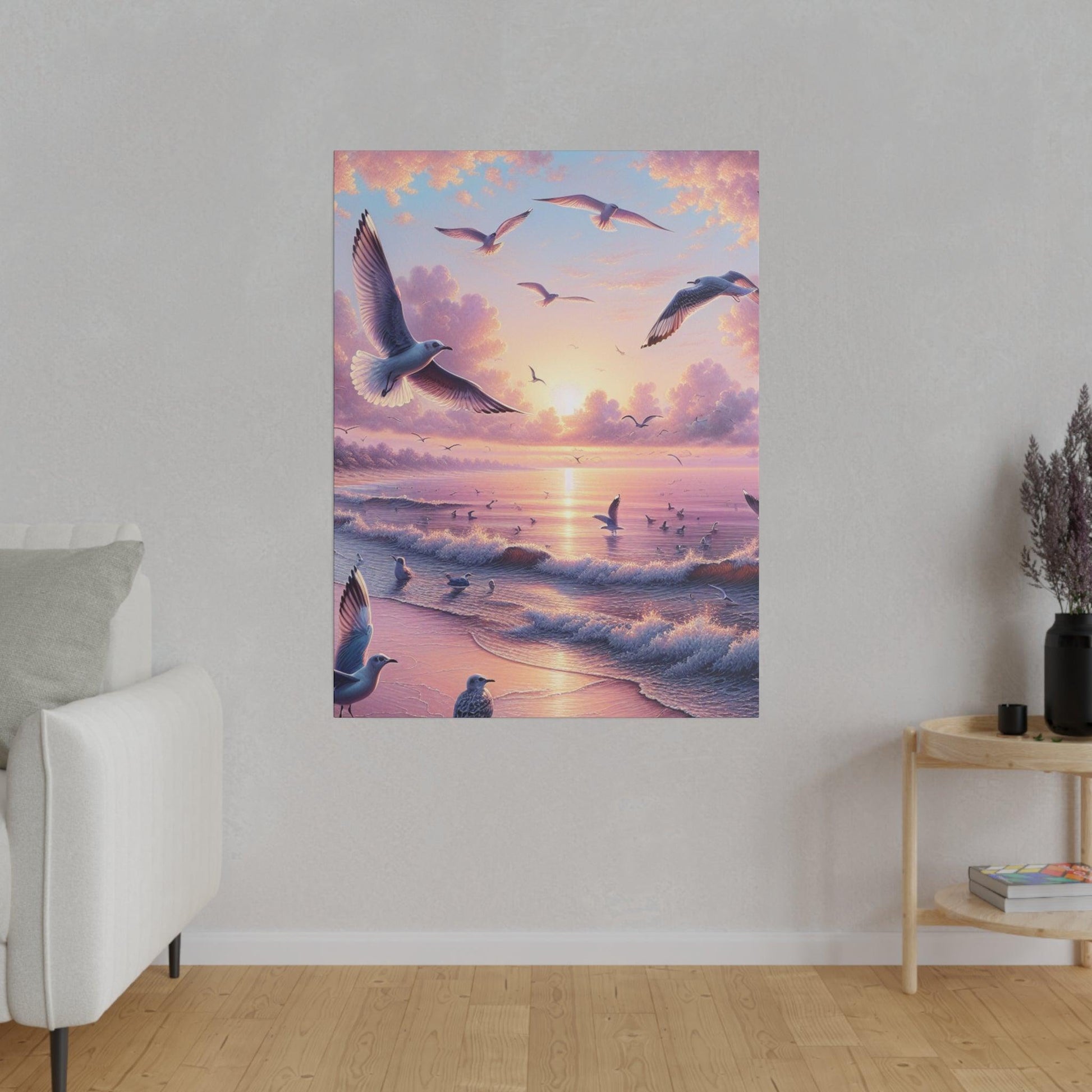 "Seagull Serenity: A Maritime Canvas Wall Art" - The Alice Gallery