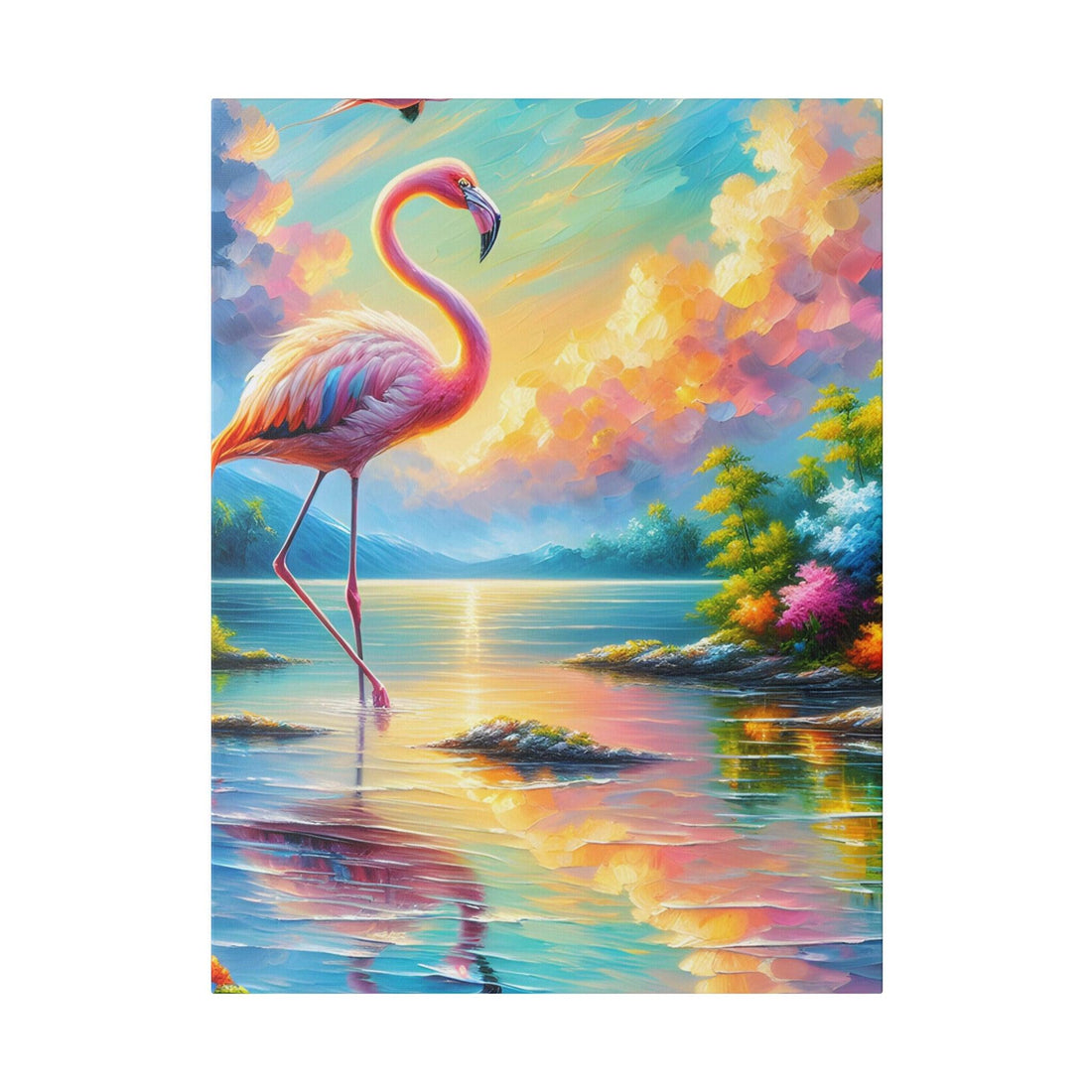 "Flamingo Fantasy Bliss - Canvas Wall Art" - The Alice Gallery