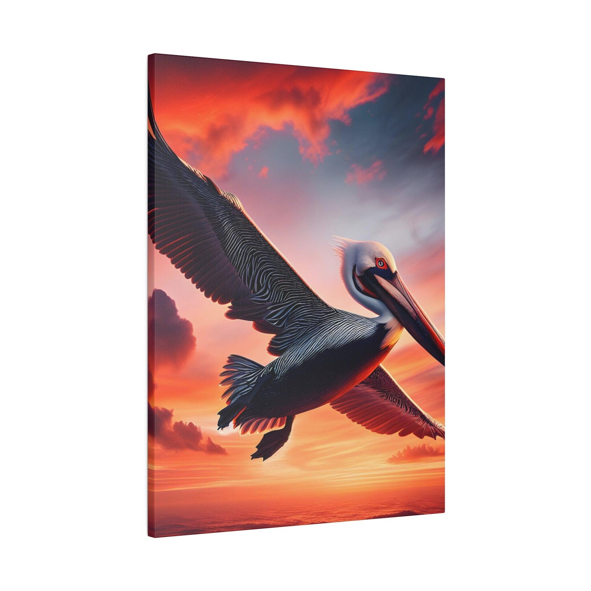 "Pelican Paradise: Expressive Canvas Wall Art" - The Alice Gallery