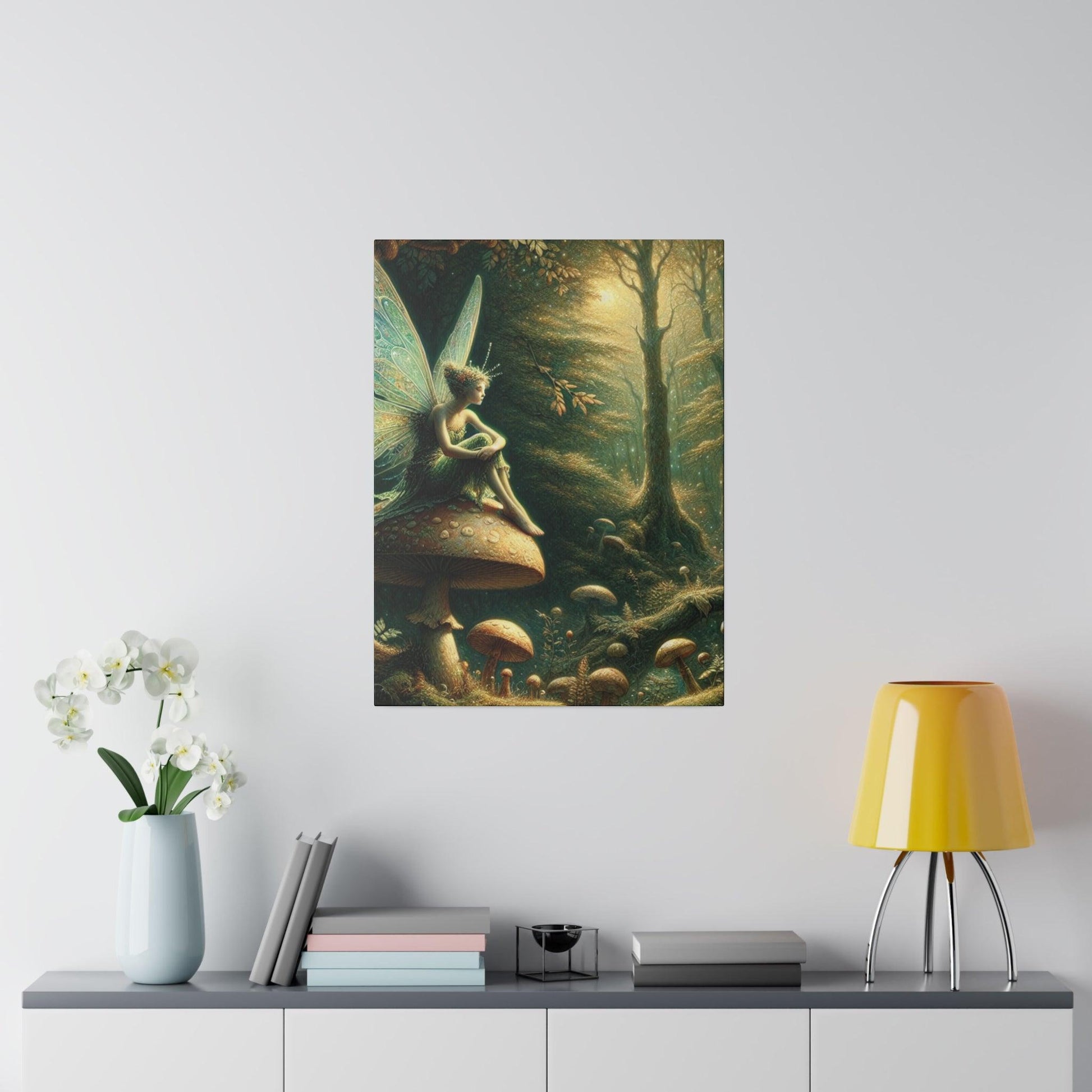"Enchanted Whispers: Fairy Lure Canvas Wall Art" - The Alice Gallery