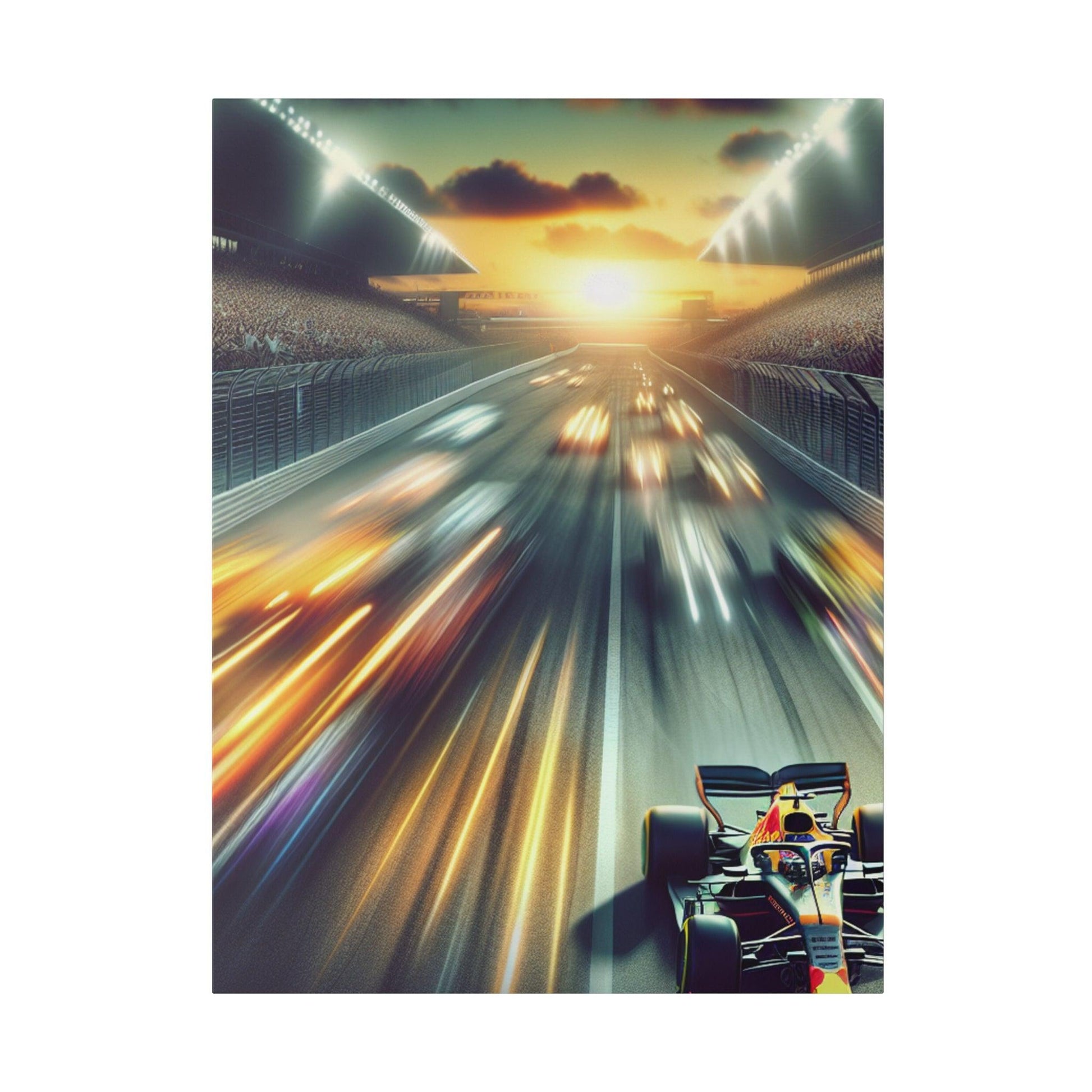 "Velocity Visions: Race Track Canvas Wall Art" - The Alice Gallery
