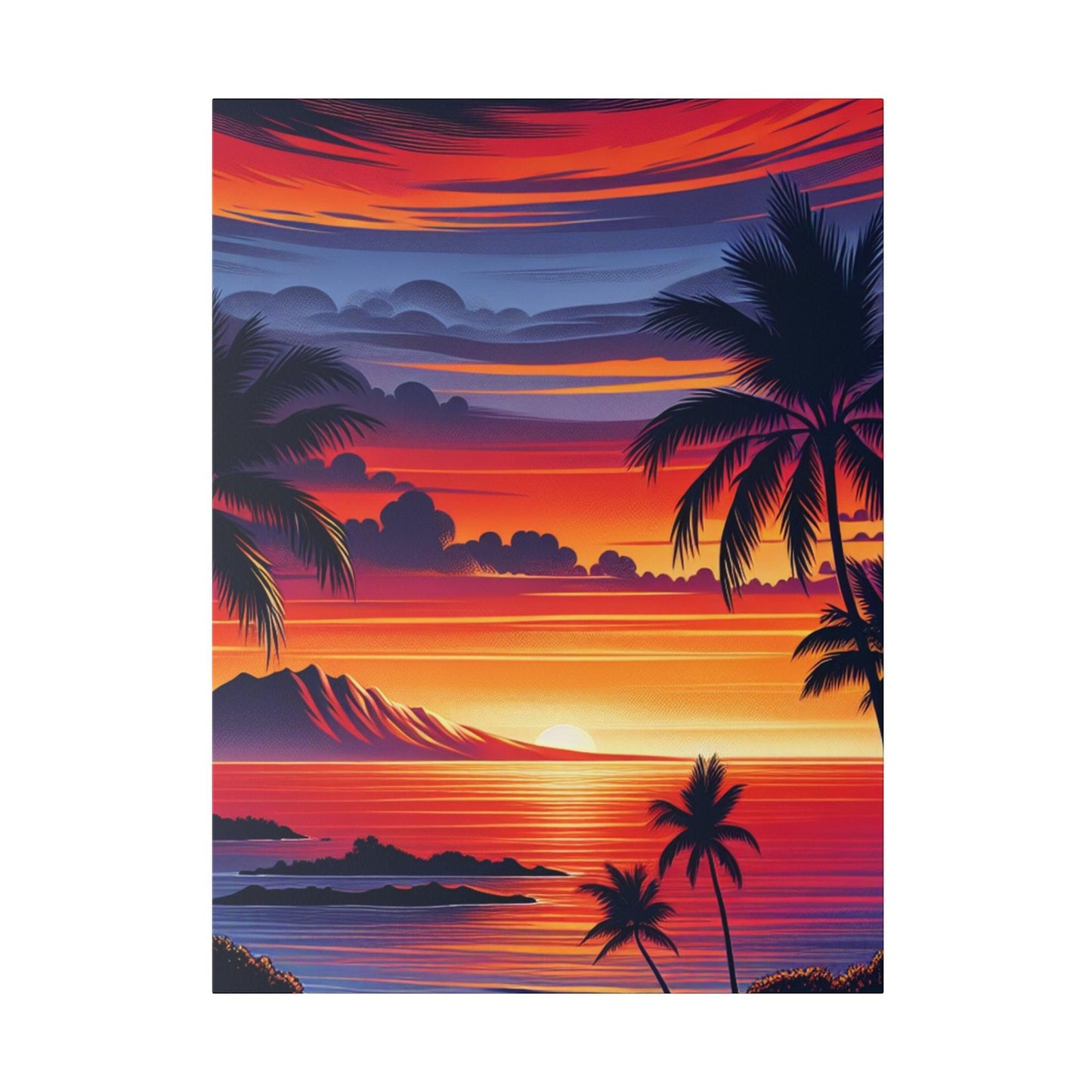 "Hawaiian Serenity Canvas Mural" - Canvas - The Alice Gallery