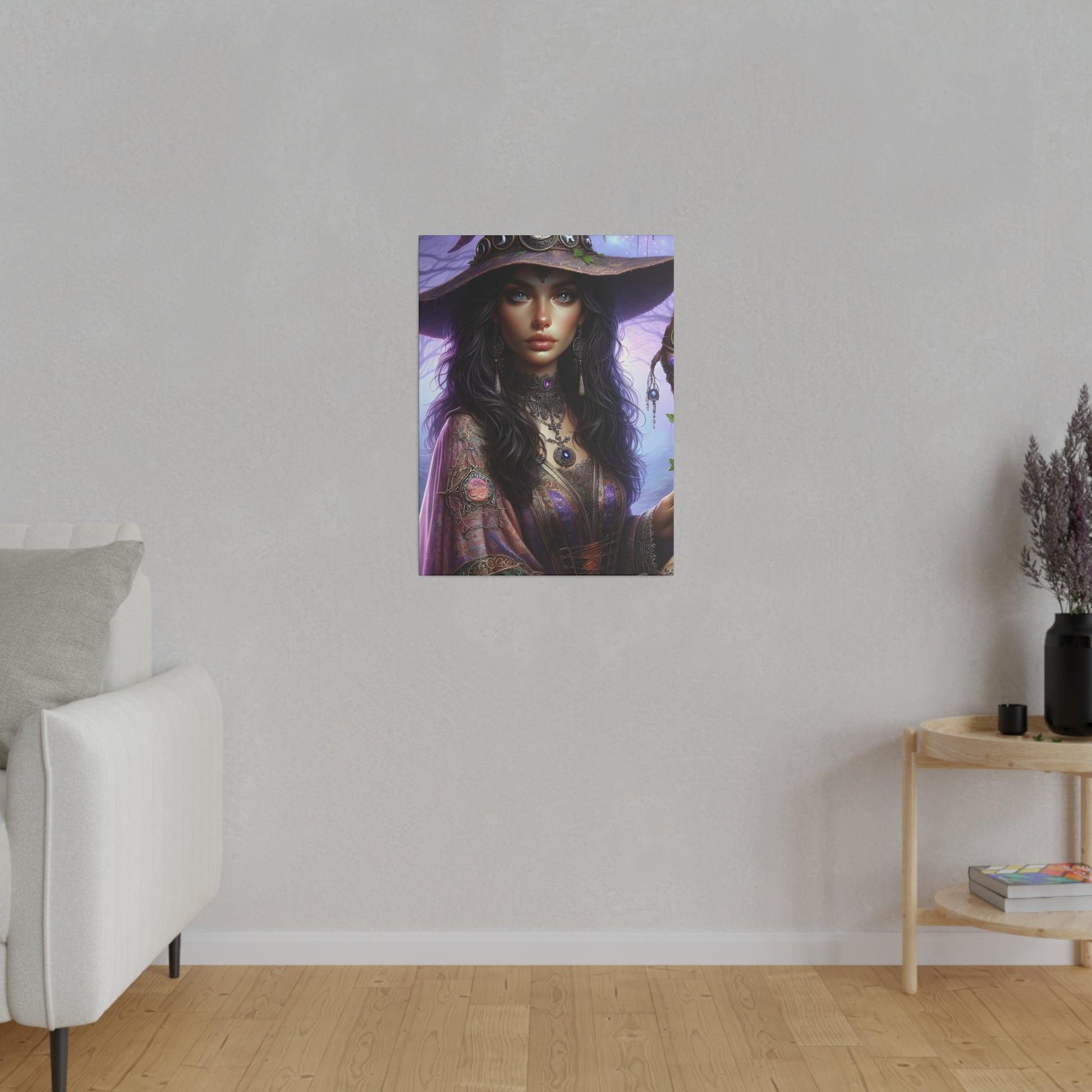 "Witchcraft Whispers - Mystical Canvas Wall Art" - The Alice Gallery