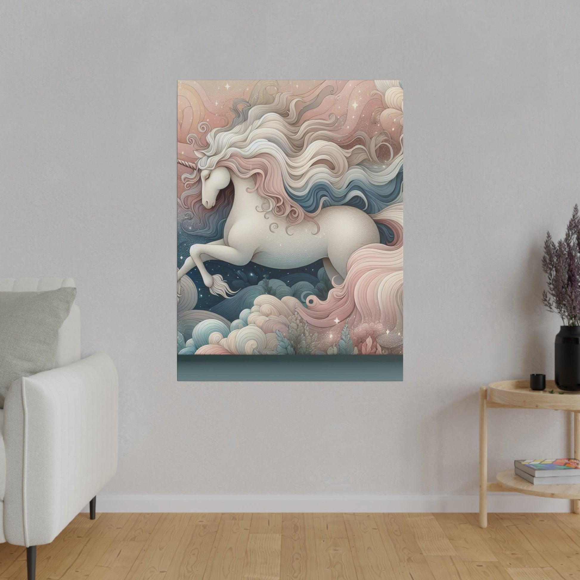 "Unicorn Enchantment: Dreamy Canvas Wall Art" - Canvas - The Alice Gallery
