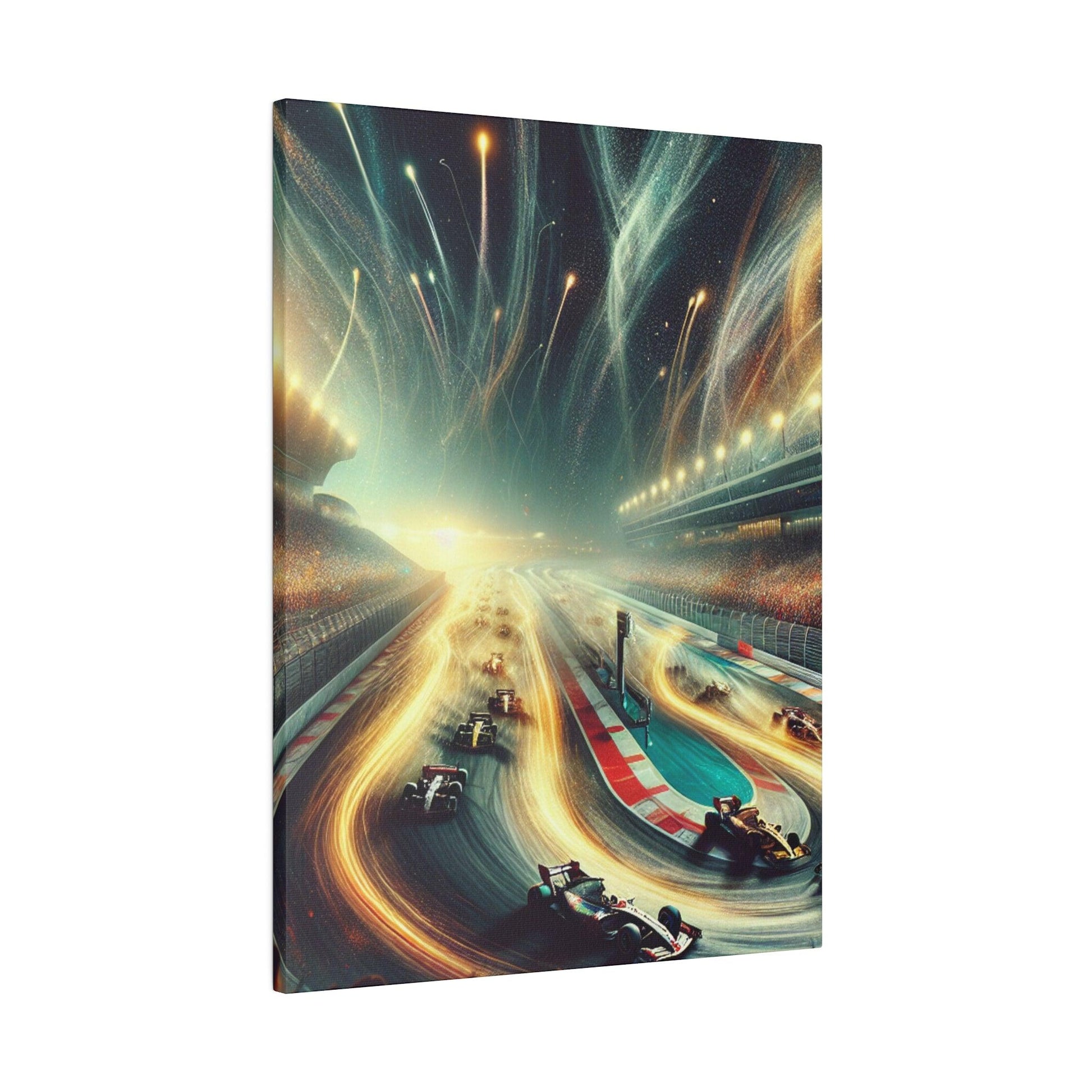 "Speedway Serenade: Race Track Canvas Wall Art" - The Alice Gallery