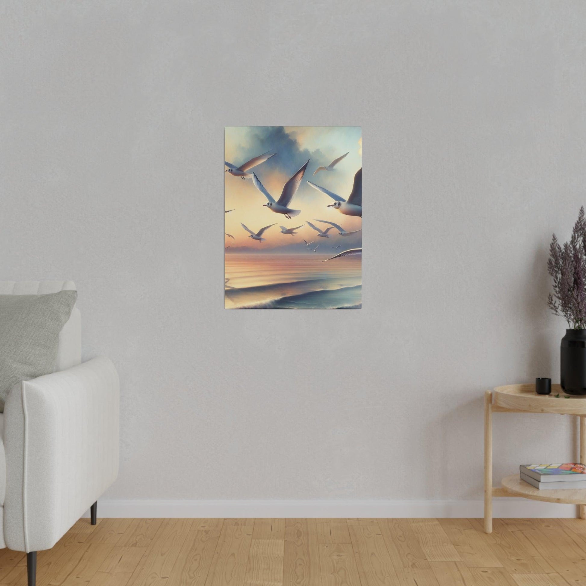 "Seagull Serenity: A Maritime Canvas Masterpiece" - The Alice Gallery